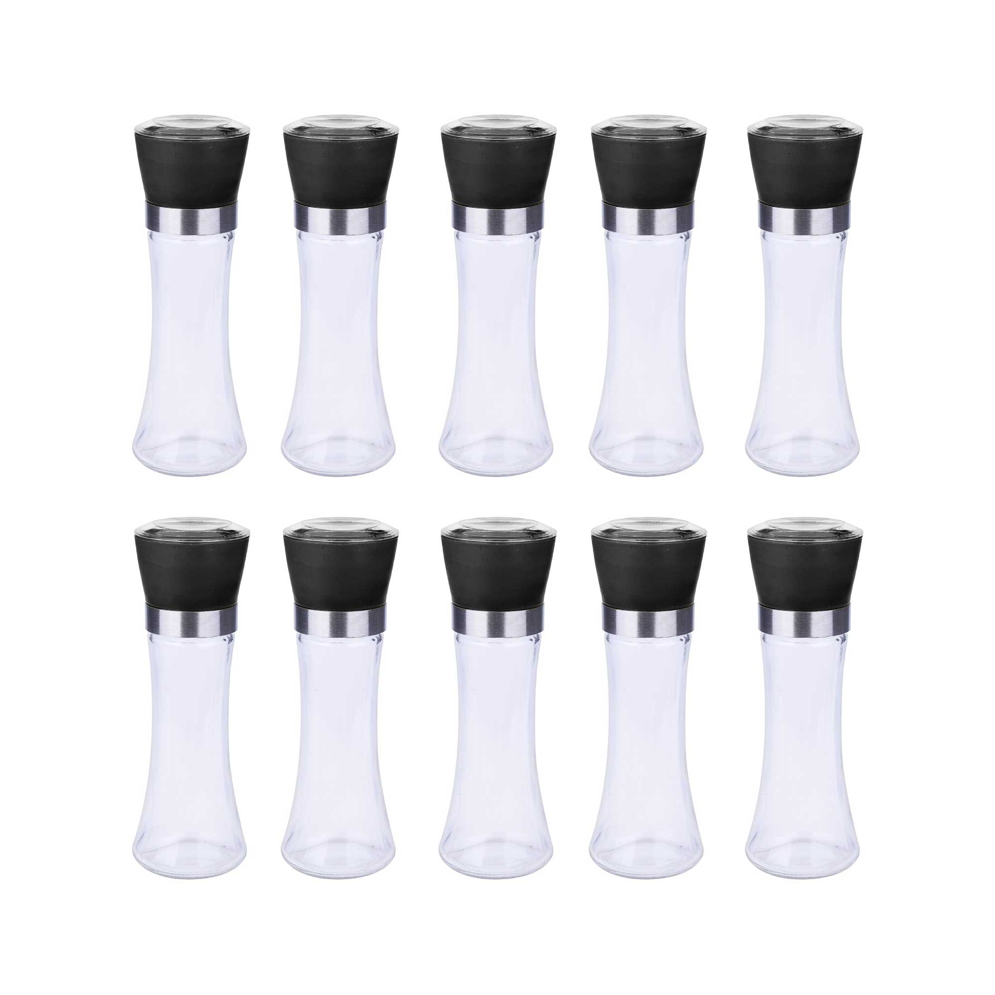 V238-SUPDZ-32870164299856-202505231325-00 10x 180ml Glass Salt or Pepper Grinder 18cm - Adjustable Ceramic Core Tall Mill - Image 1