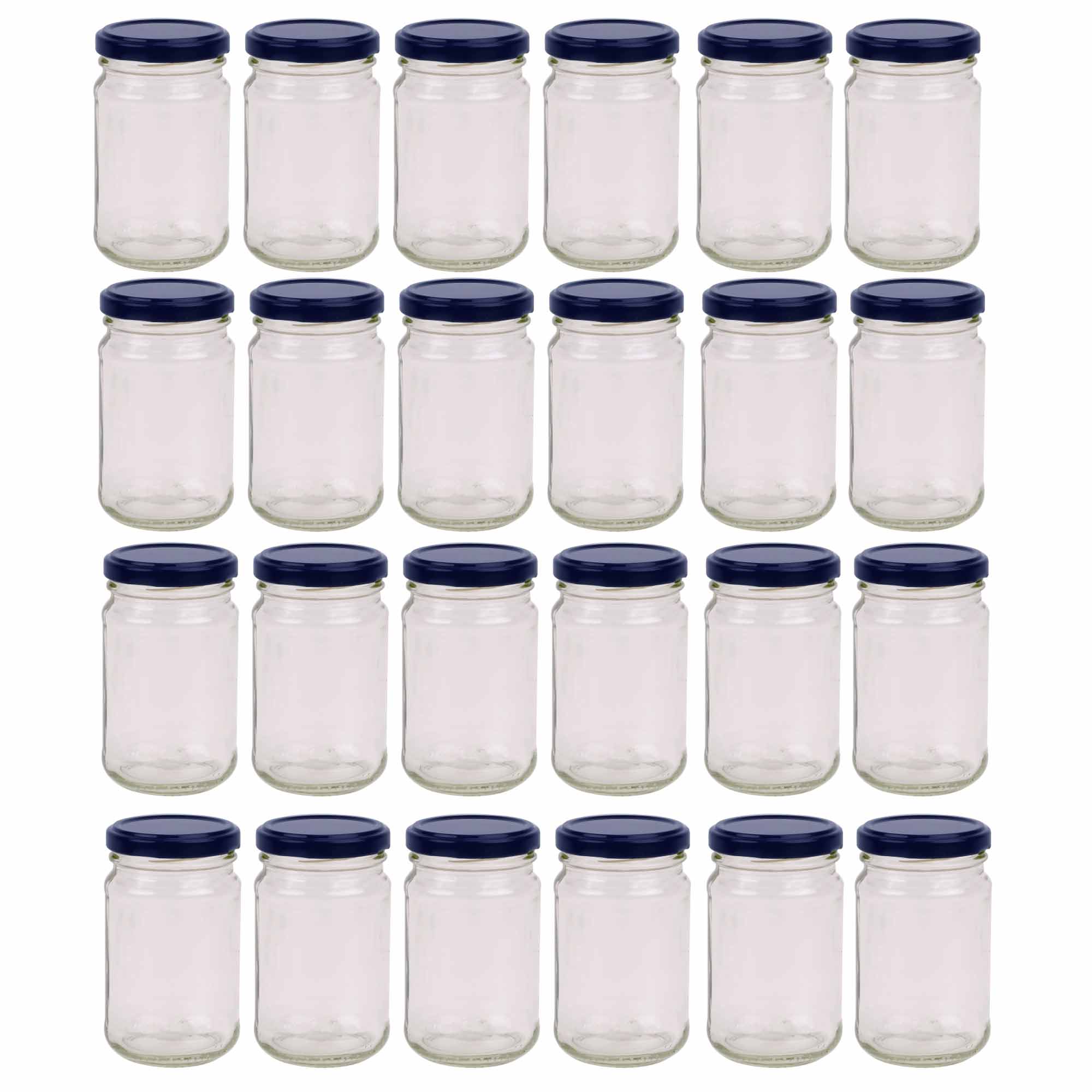 V238-SUPDZ-39259157692496-202507252206-00 24x 375ml Flint Glass Jars + Twist Lids - Round Food Storage Preserving Jar - Image 1