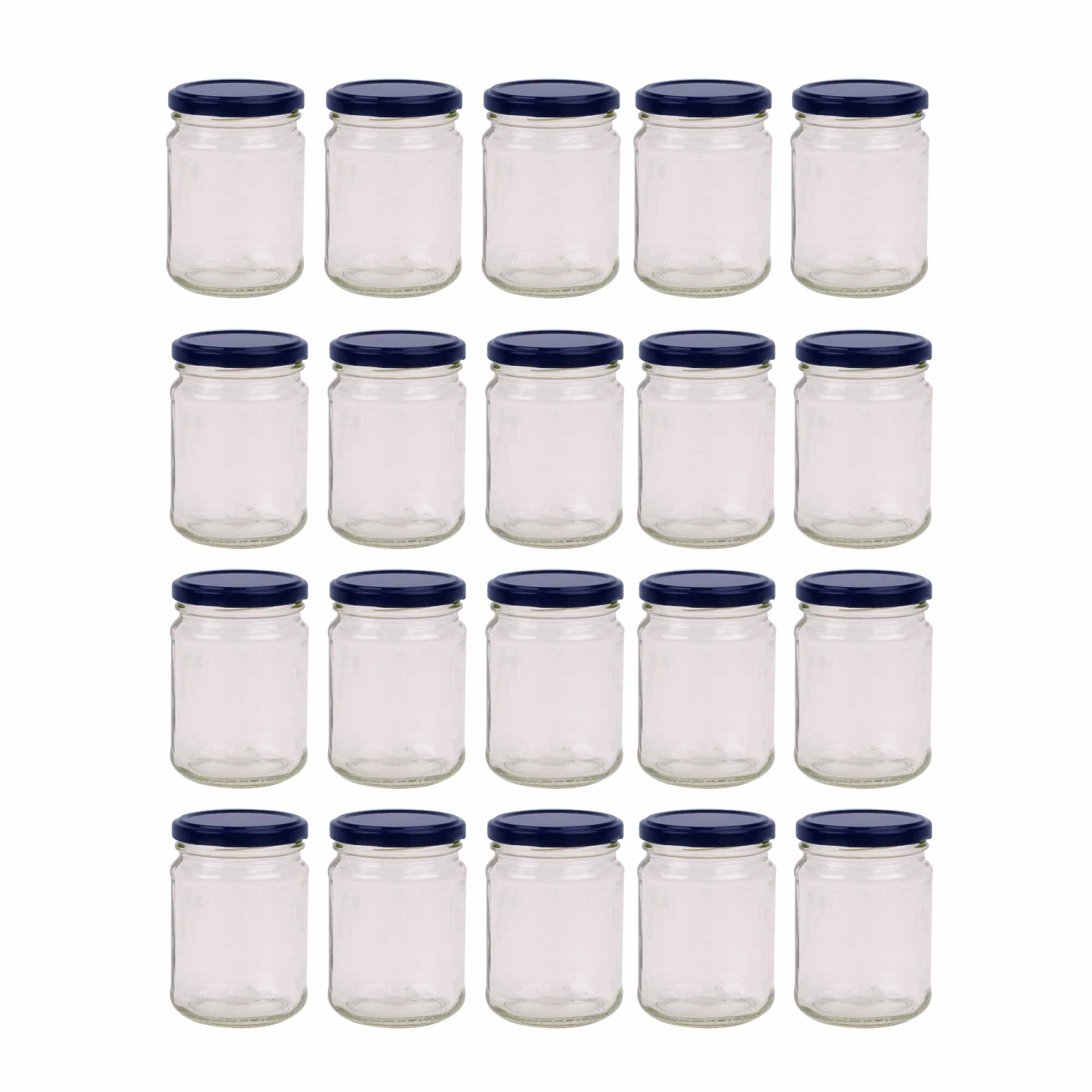 V238-SUPDZ-39259237548112-202507252206-00 20x 150ml Flint Glass Jars + Twist Finish - Lids Round Food Storage Small Spices - Image 1
