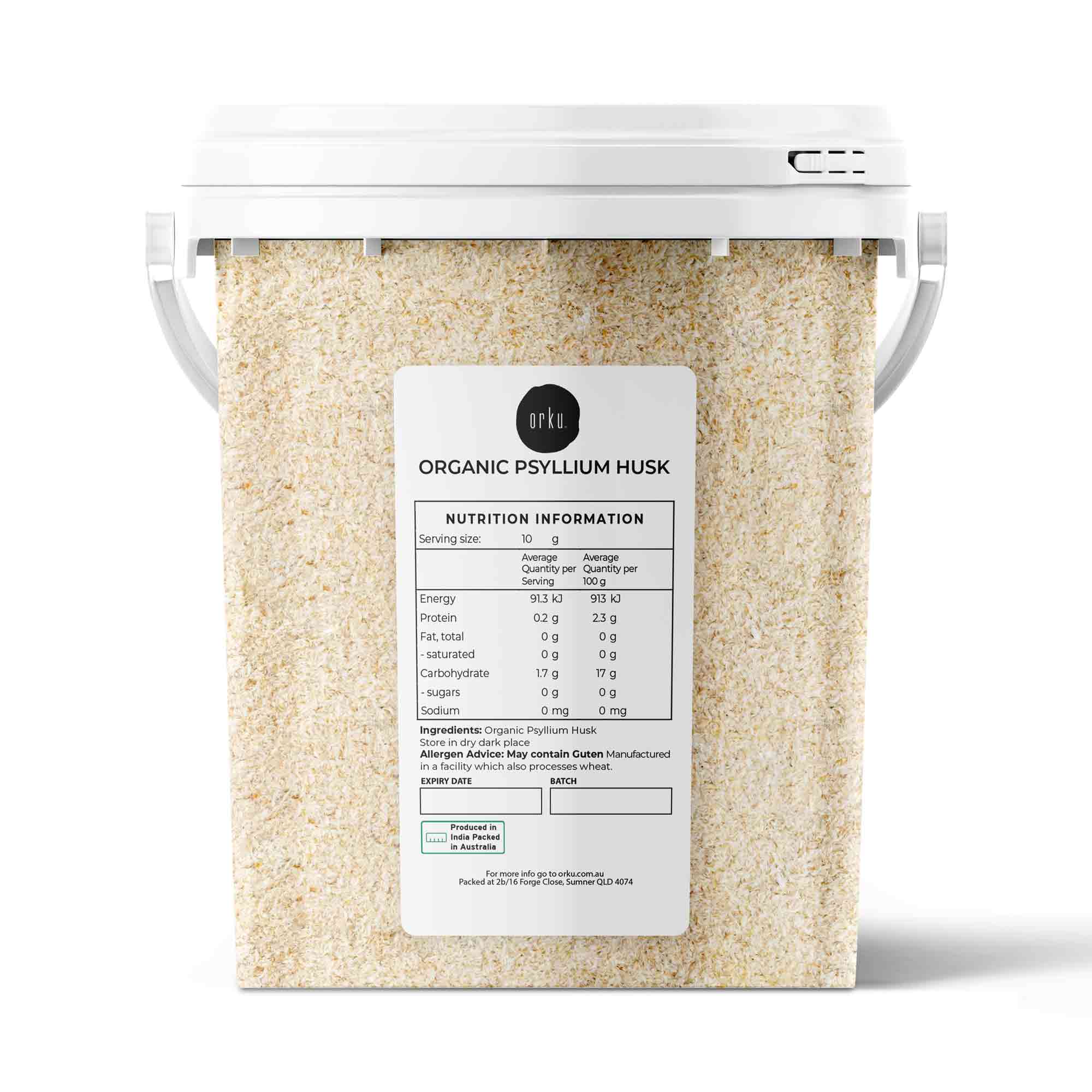 V238-SUPDZ-39459937321040-202507091116-00 400g Organic Psyllium Husk Tub - Isabgol Ispaghula Natural Fibre Source - Image 1