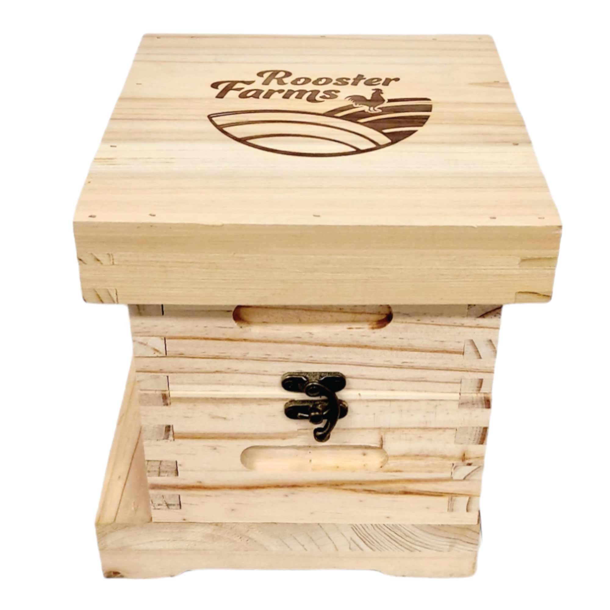 V238-SUPDZ-39524766122064-202507252256-00 Mini Beehive Box 2 Tier Timber Decor Art Apiarist Gift Jewellery Trinkets Storage - Image 1