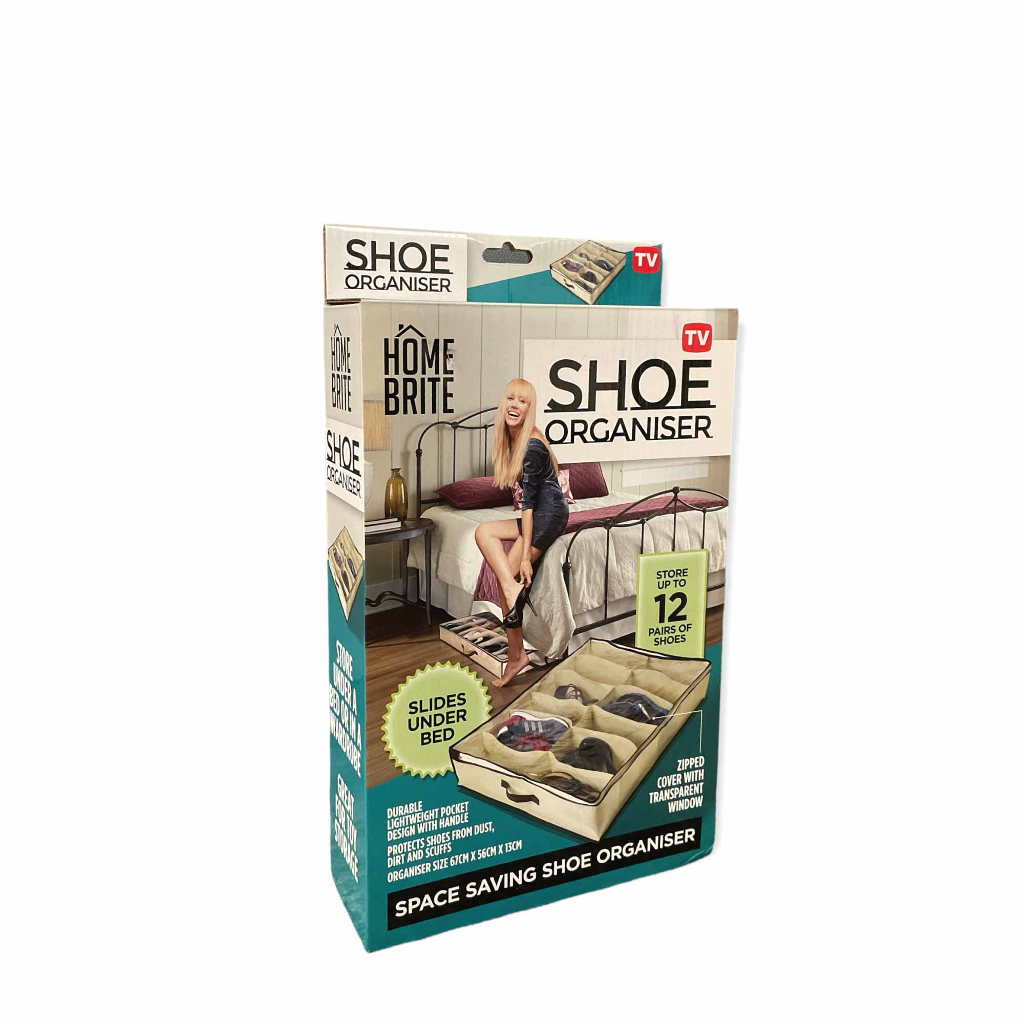 V238-SUPDZ-39671785488464-202507251946-00 Shoe Organiser 12 Pair Under Bed Storage Zippered Breathable Wardrobe Closet Bag - Image 1