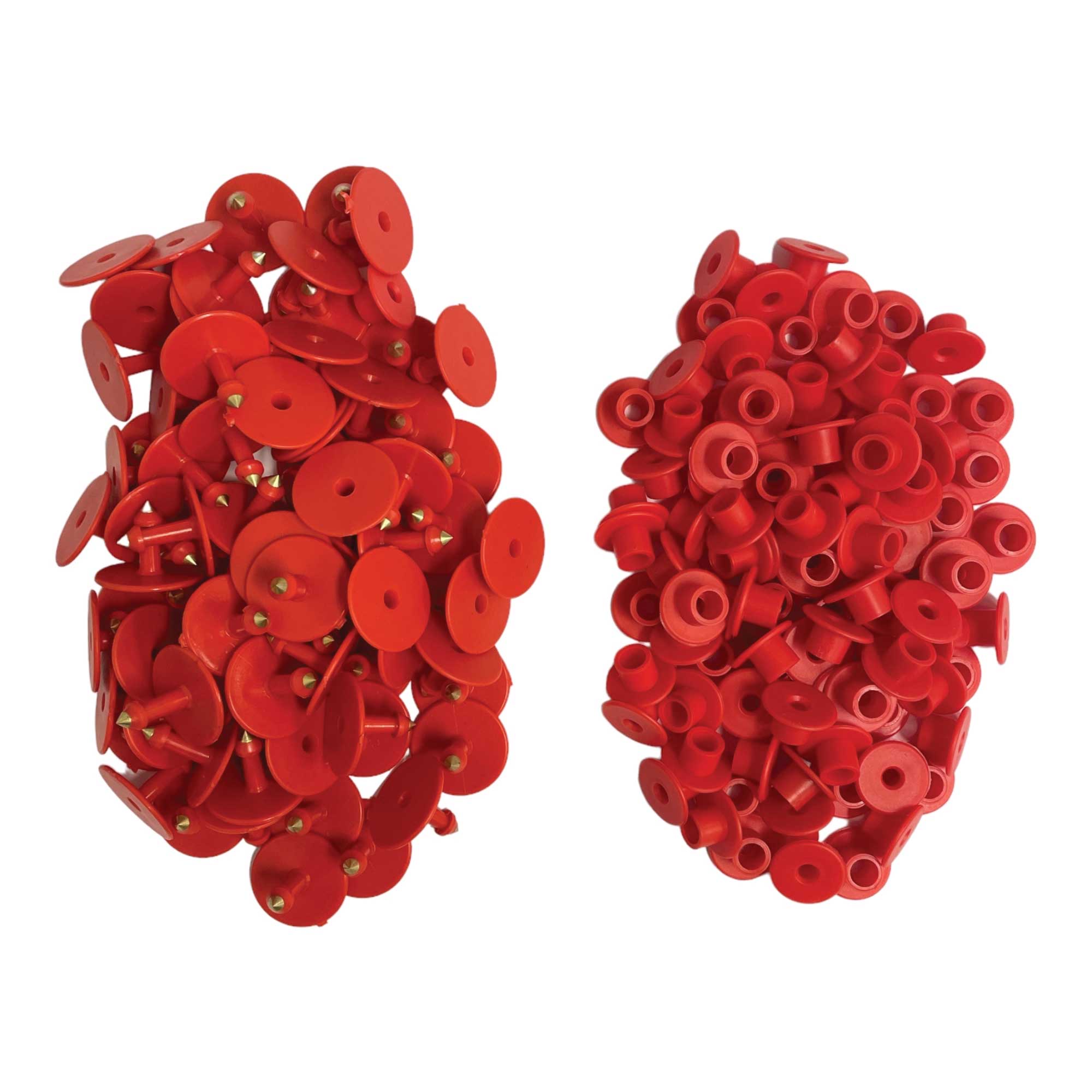 V238-SUPDZ-39973700796496-202507311224-00 100x Cattle Ear Tags Set - Round Red Blank Pig Sheep Goat Cow Livestock Label - Image 1