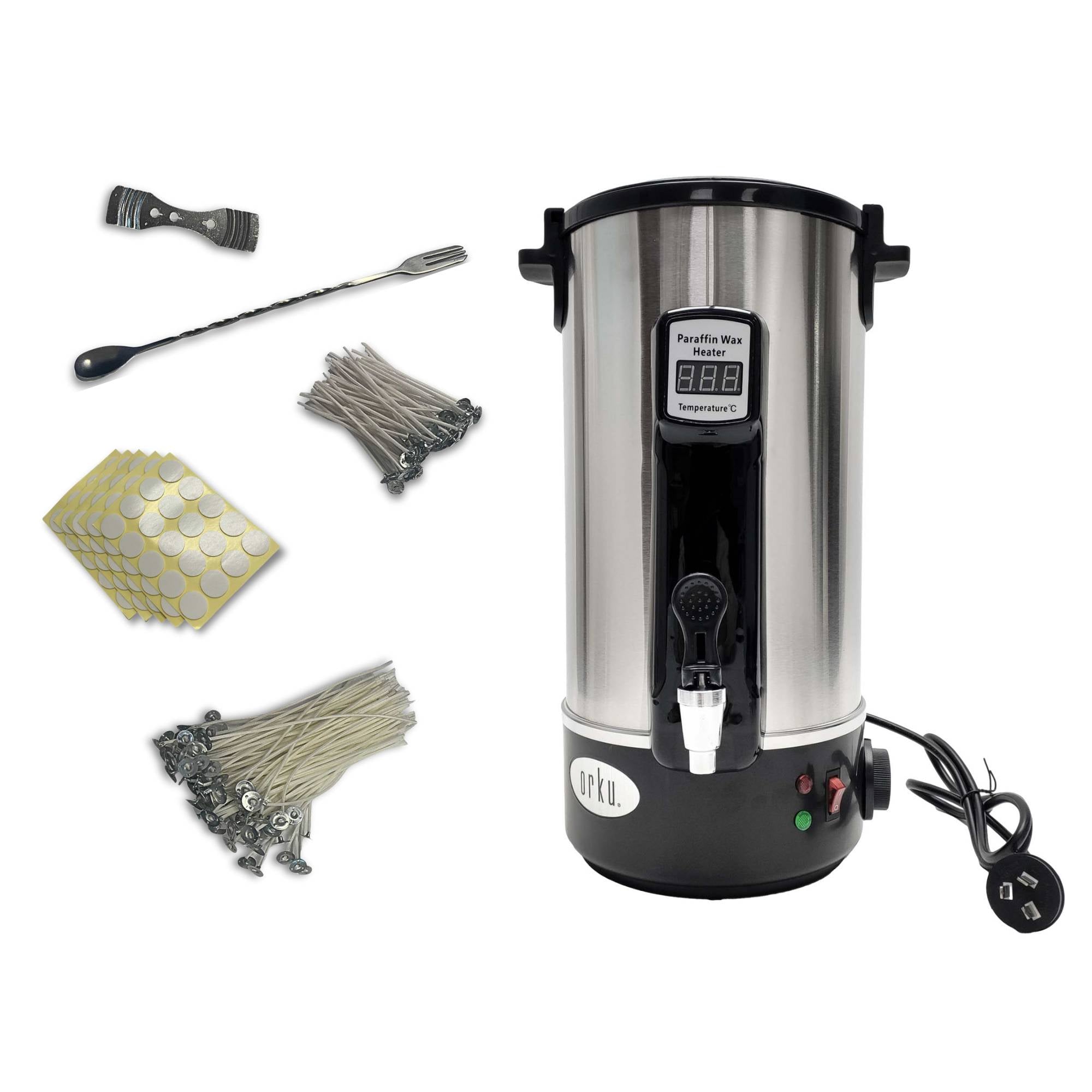 V238-SUPDZ-40076522651728-202508211136-00 10L Orku Candle Wax Heater With Tap And Accessories - Candle Making Melter Pot - Image 1