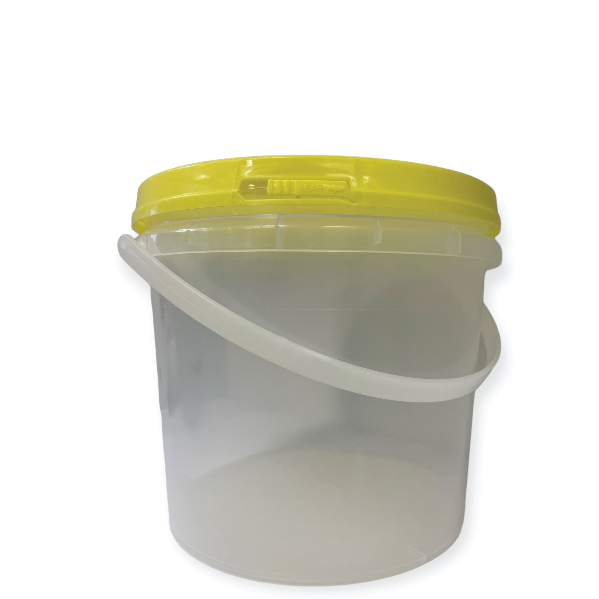 V238-SUPDZ-40761495519312-202507252230-00 Bulk 10 x 2.2L Honey Bucket with Lid - 3Kg Clear Tamper Proof Plastic Tub - Image 1