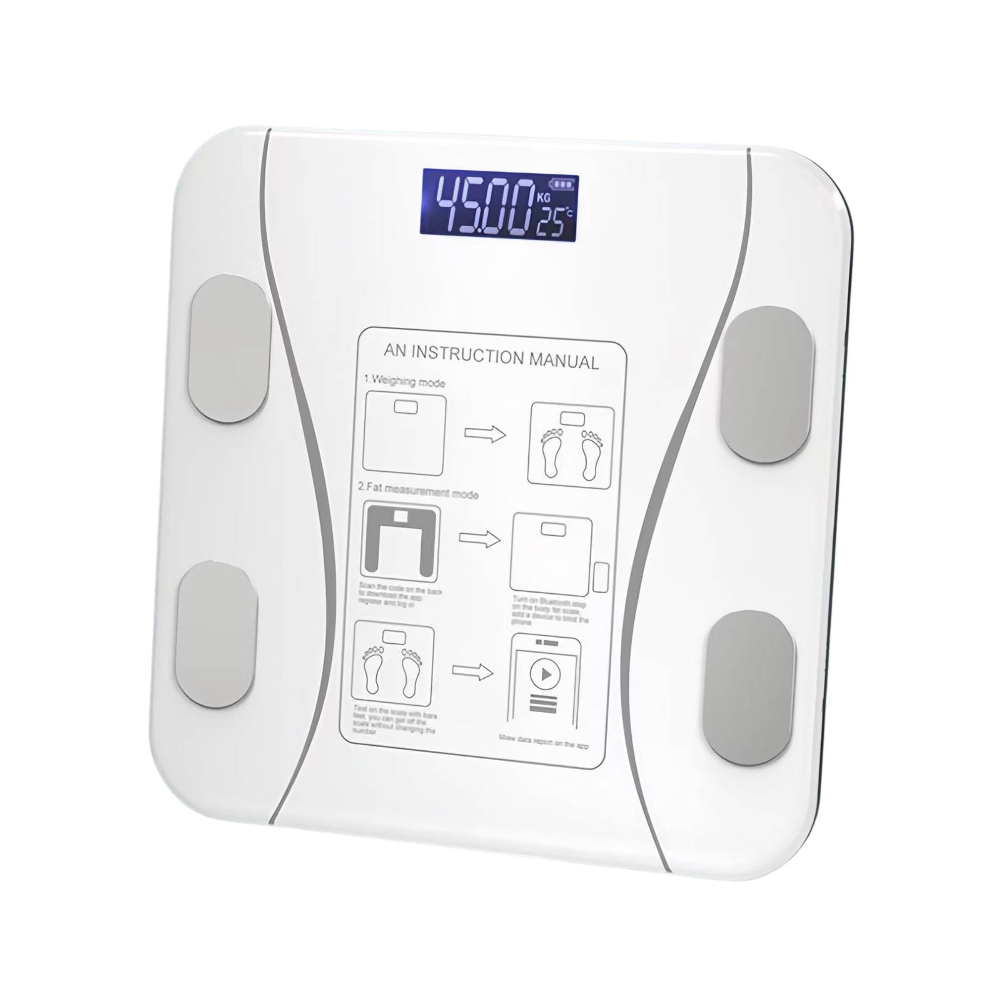 V238-SUPDZ-41075111297104-202505271456-00 Bluetooth Smart Body Fat Scale White - Digital BMI Weight USB Recharge with App - Image 1