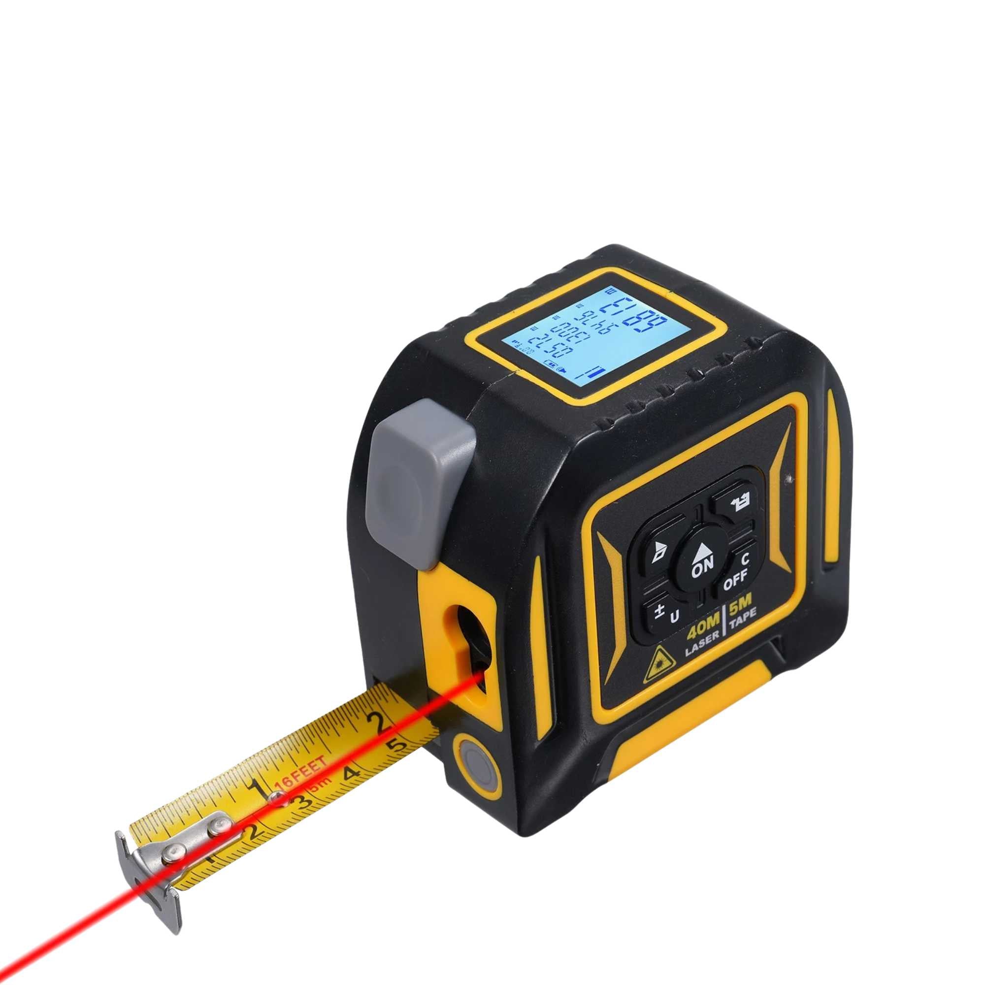 V238-SUPDZ-41191829241936-202507281331-00 Tooleroo 40m Digital Laser Tape Measure + 5m Steel Tape – 3-in-1 Cross Marking - Image 1
