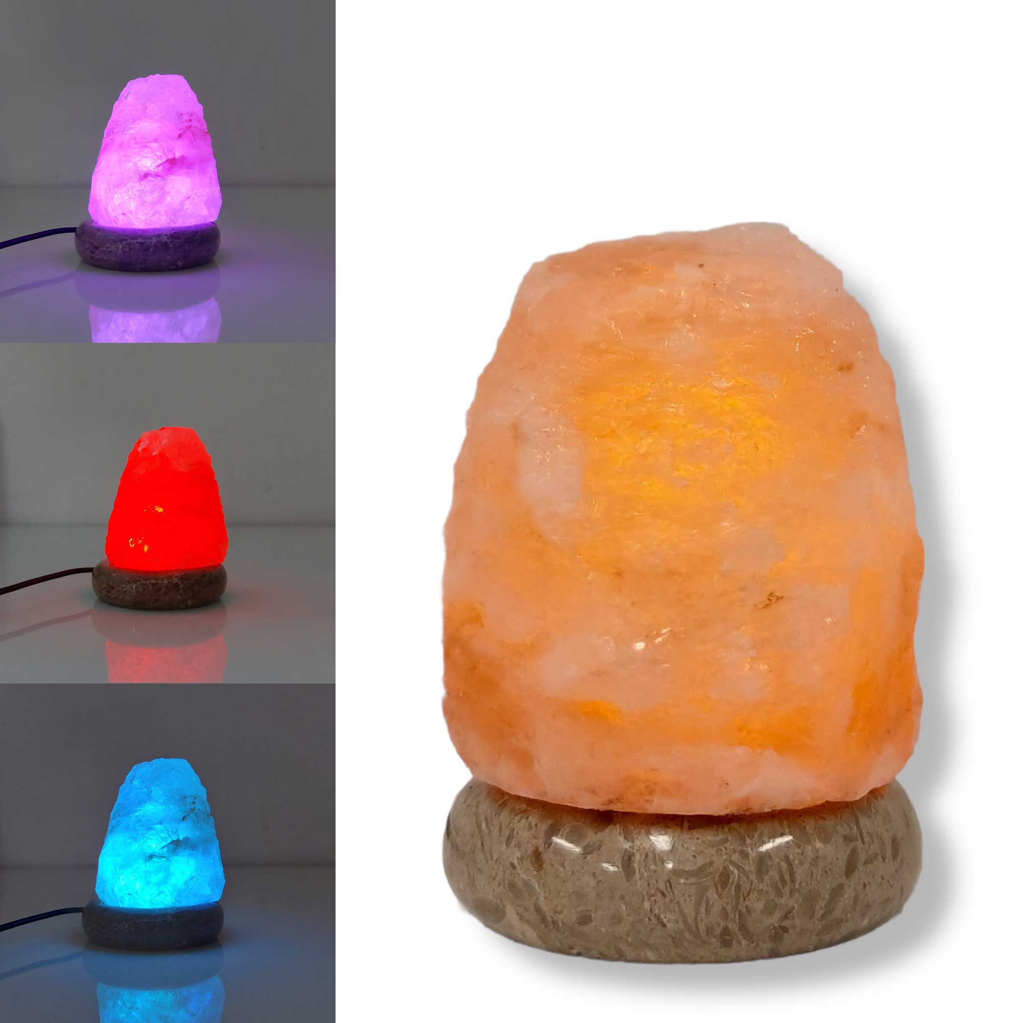 V238-SUPDZ-43047514438-202505271505-00 USB Colour Changing Salt Himalayan Lamp - Natural Shape Pink Rock LED Light - Image 1
