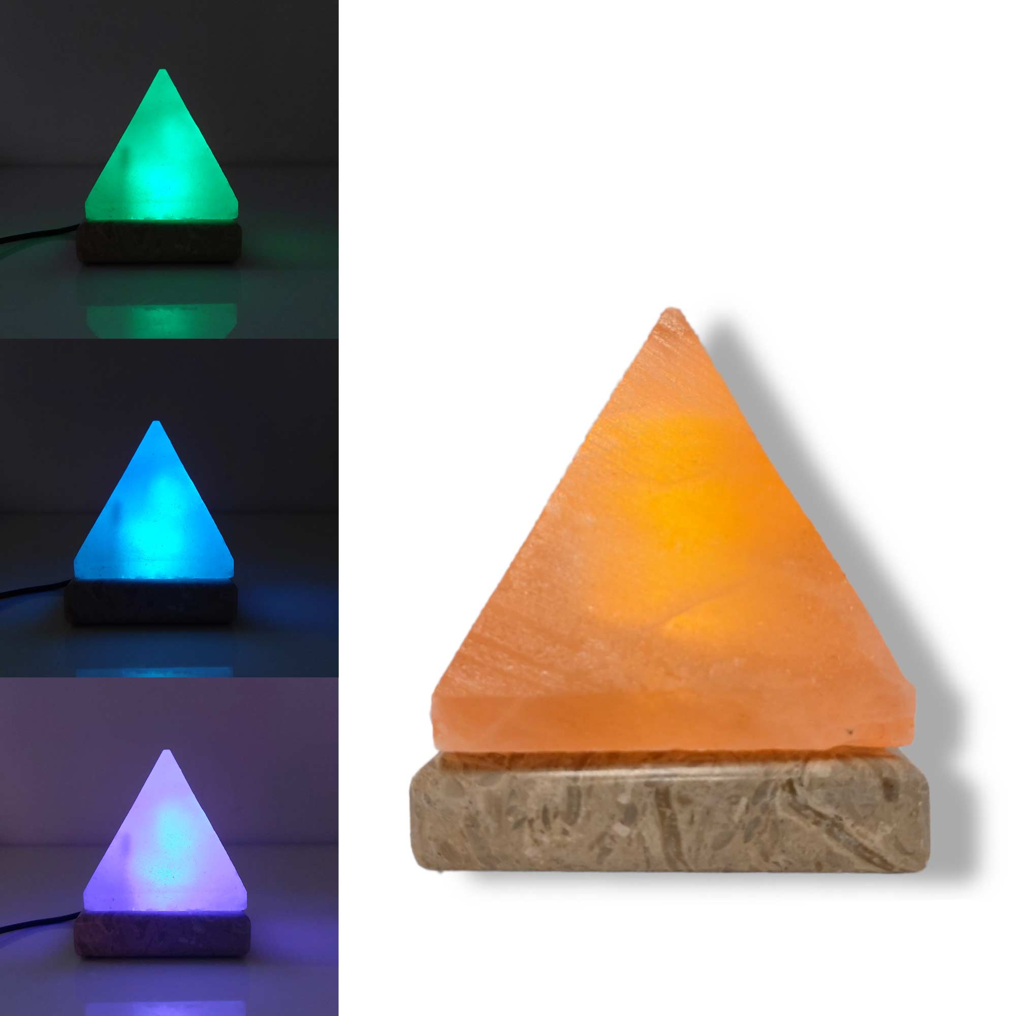 V238-SUPDZ-43047537670-202507252236-00 USB Colour Changing Salt Himalayan Lamp - Pyramid Shape Pink Rock LED Light - Image 1