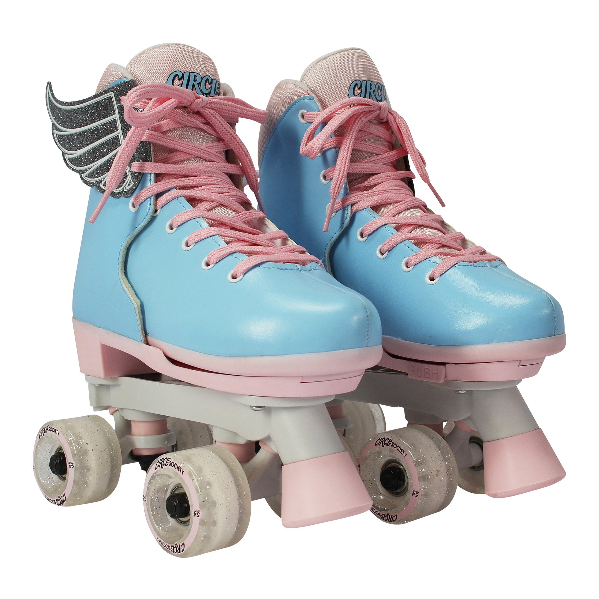 V240-BS-168294-187579-00 Circle Society Adjustable Kids Quad Roller Skates In Cotton Candy - Image 1