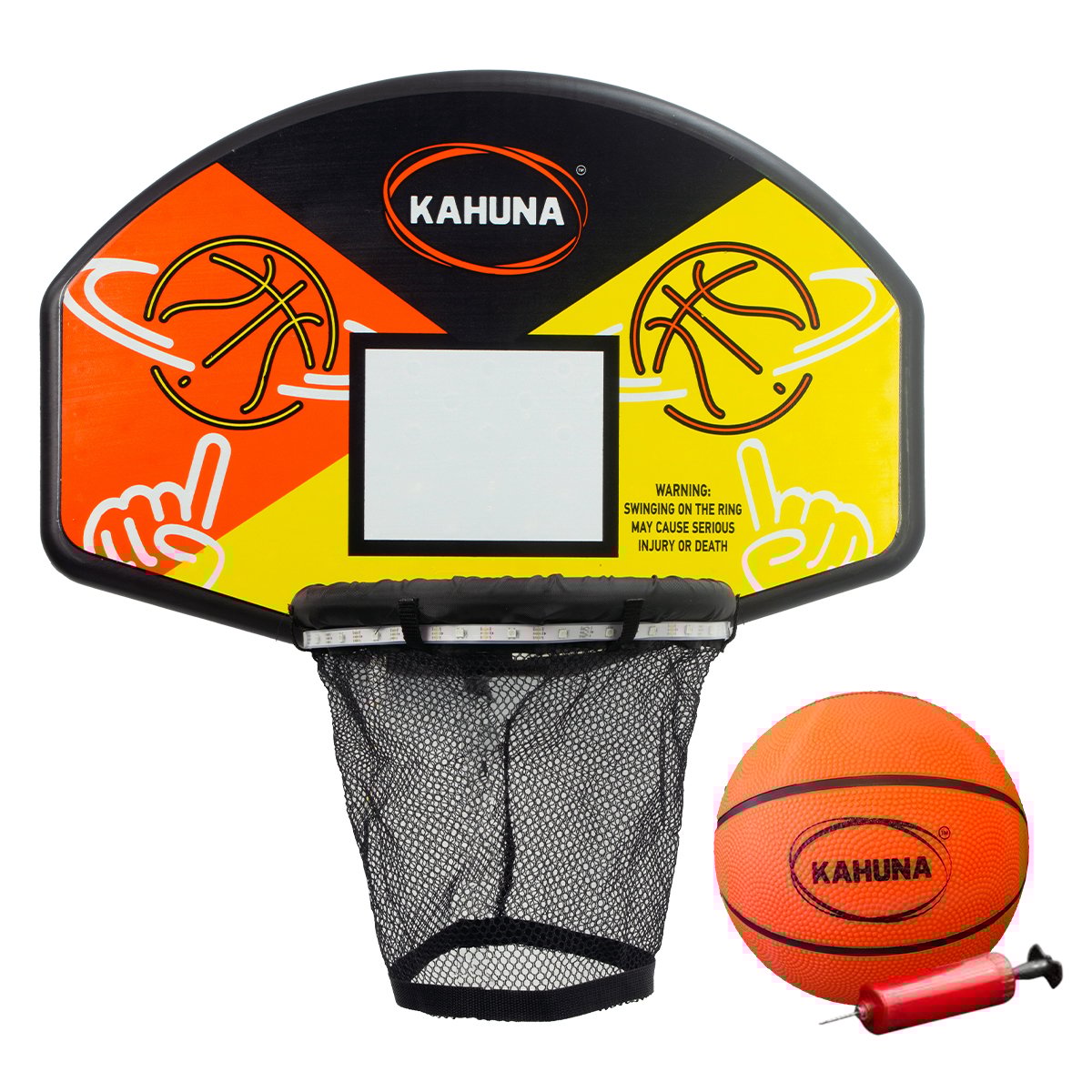 V240-CMB-BBS-LED-75017-00 Kahuna Trampoline Led Basketball Hoop Set With Light-up Ball - Image 1