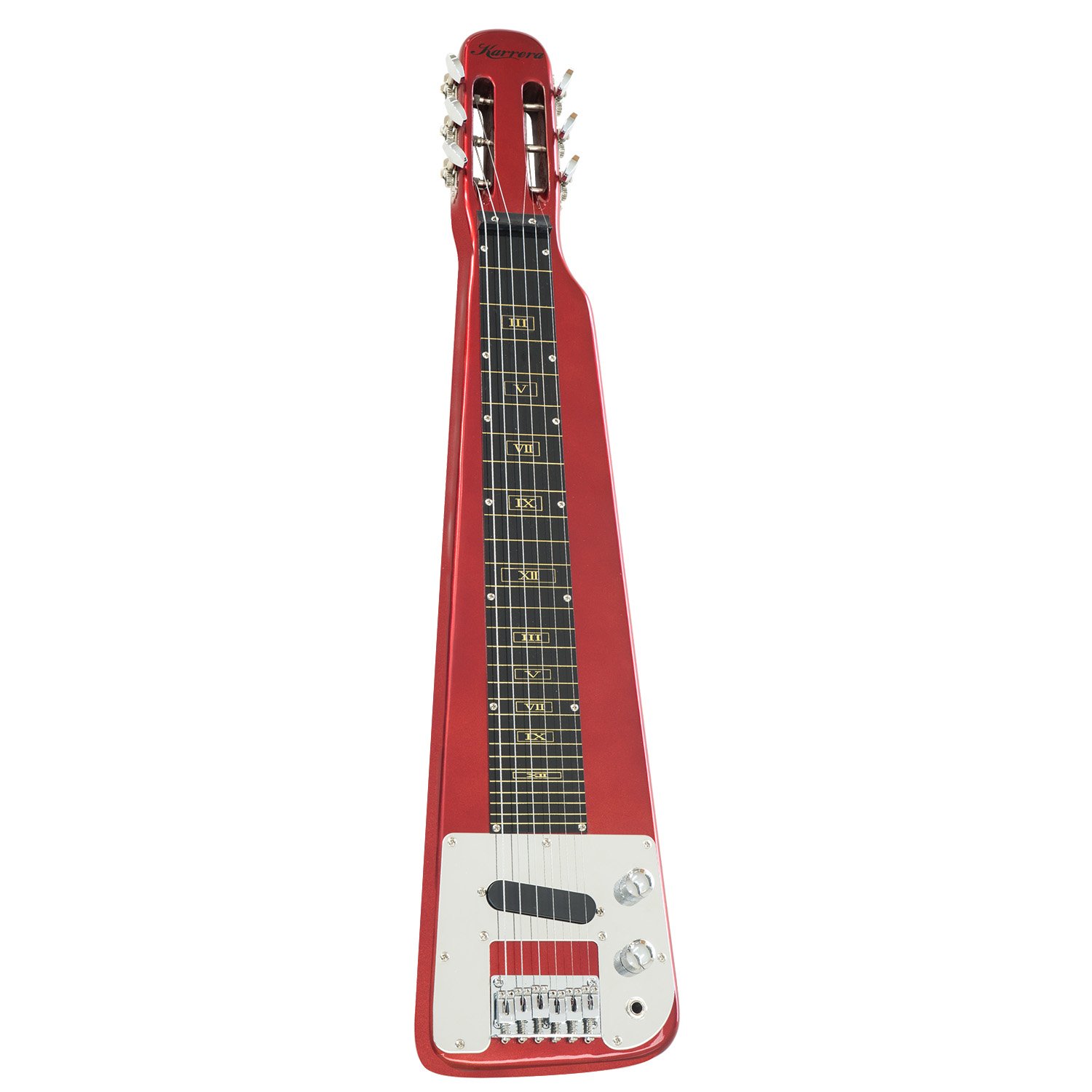 V240-ELE-LAP-6S-RD-71729-00 Karrera 6-String Steel Lap Guitar - Metallic Red - Image 1