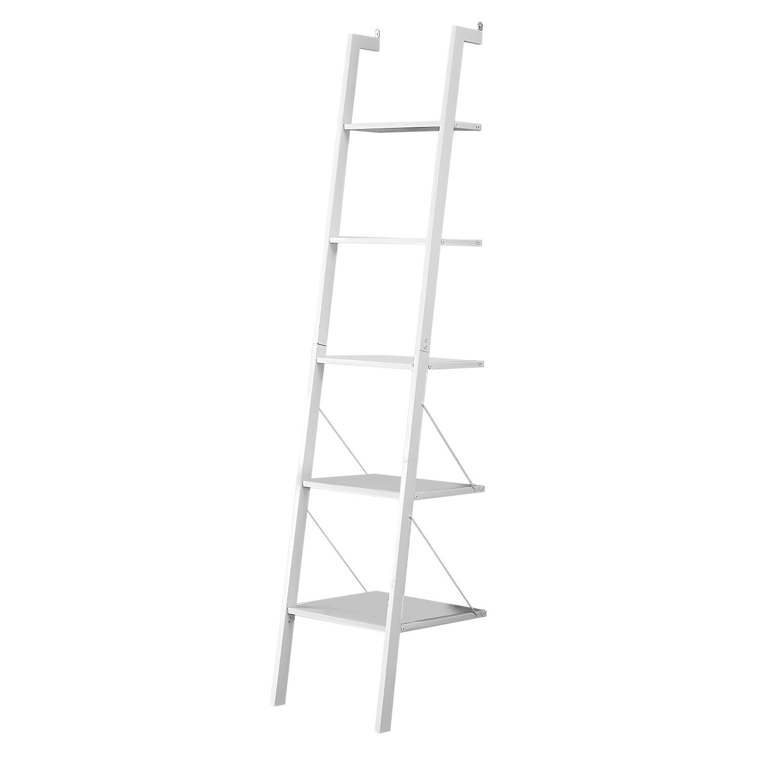 V240-LDS-109-04-WH-202505071212-00 Sarantino Amelia 5-Tier Ladder Shelf in White - Image 1