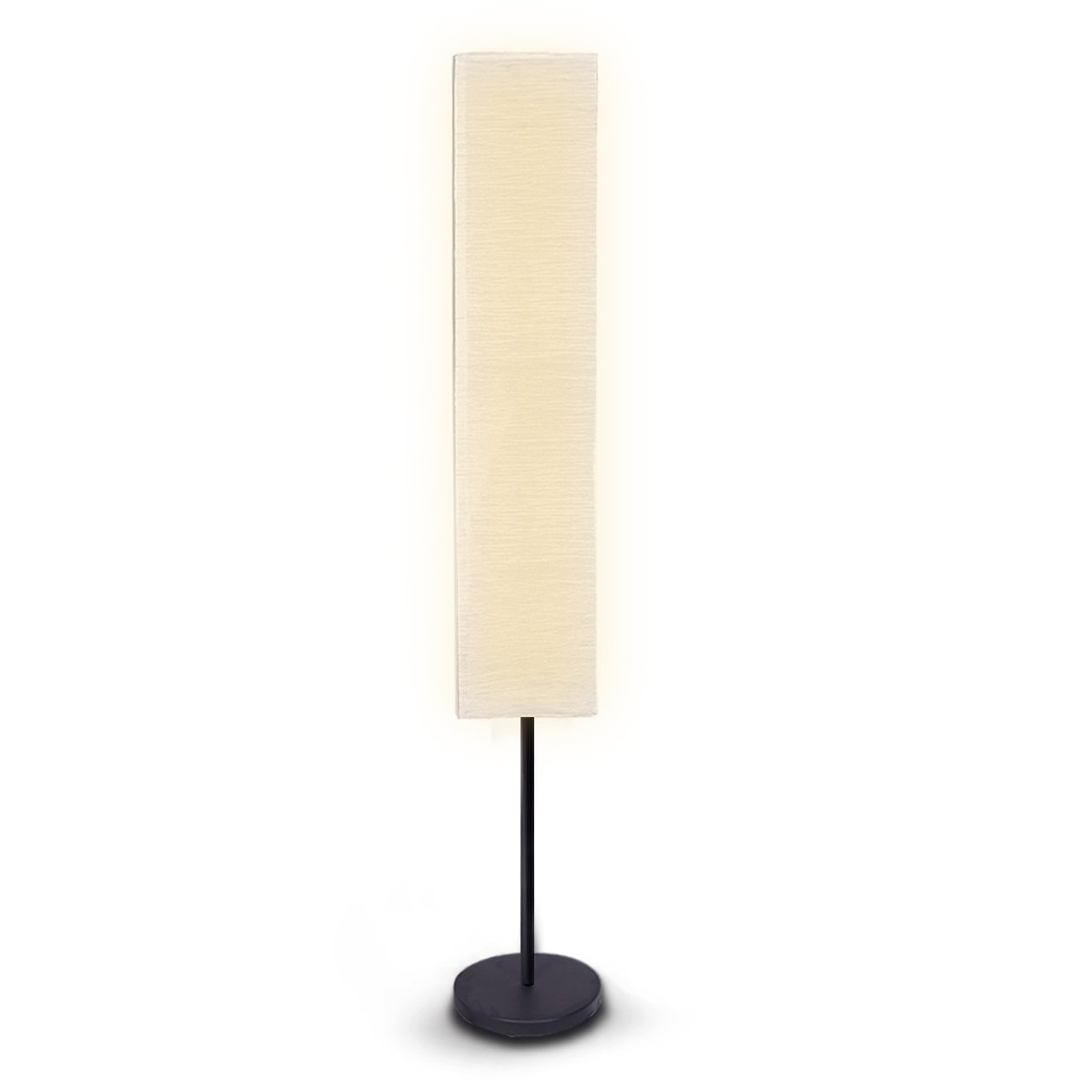 V240-LMP-MLM-112-01-71634-00 Sarantino Metal Floor Lamp with White Paper Wrinkle Shade Light Stand - Image 1