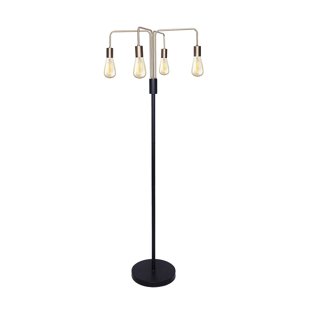 V240-LMP-MLM-50713-75206-00 Sarantino Modern Exposed Bulb 4-Arm Industrial Light Floor Lamp - Image 1