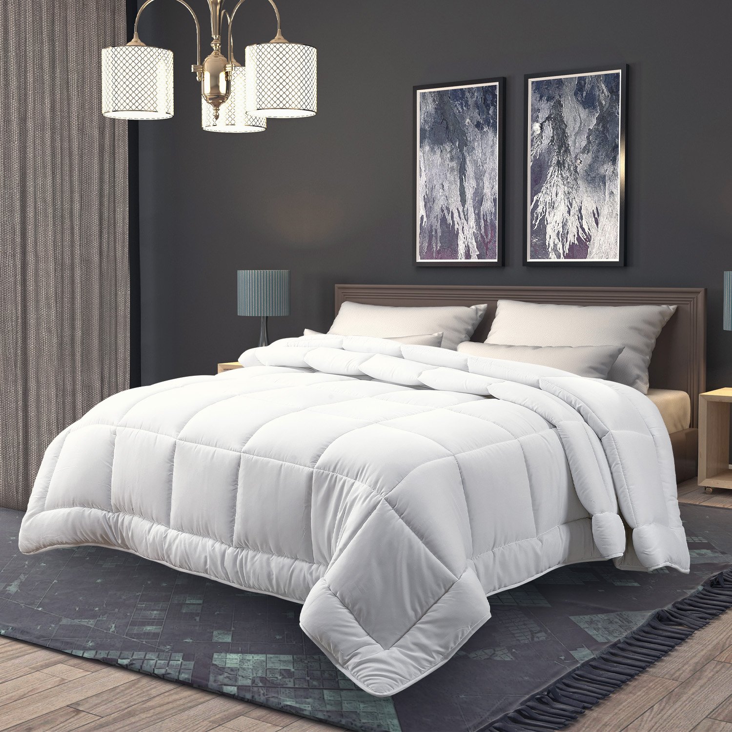 V240-QLT-GDF-700-SK-73419-00 Laura Hill 700GSM Goose Down Feather Comforter Doona - Super King - Image 1