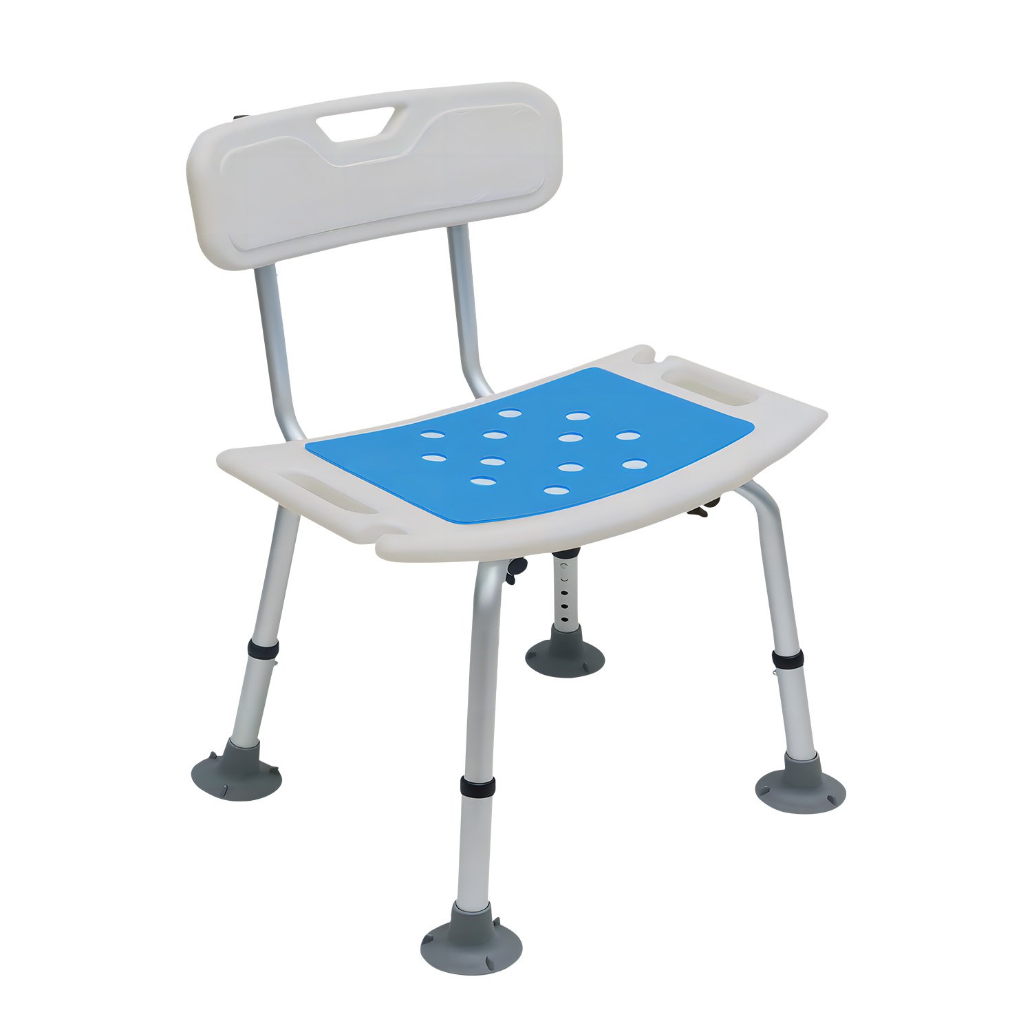 V240-SHC-MAS-40-4L-B-167583-00 Orthonica Height Adjustable Aluminium Shower Chair With Shower Head Holder - Image 1