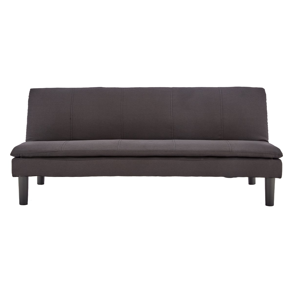 V240-SOFA-M2830-LNN-BK-73518-00 Sarantino 3 Seater Modular Faux Linen Fabric Sofa Bed Couch - Black - Image 1