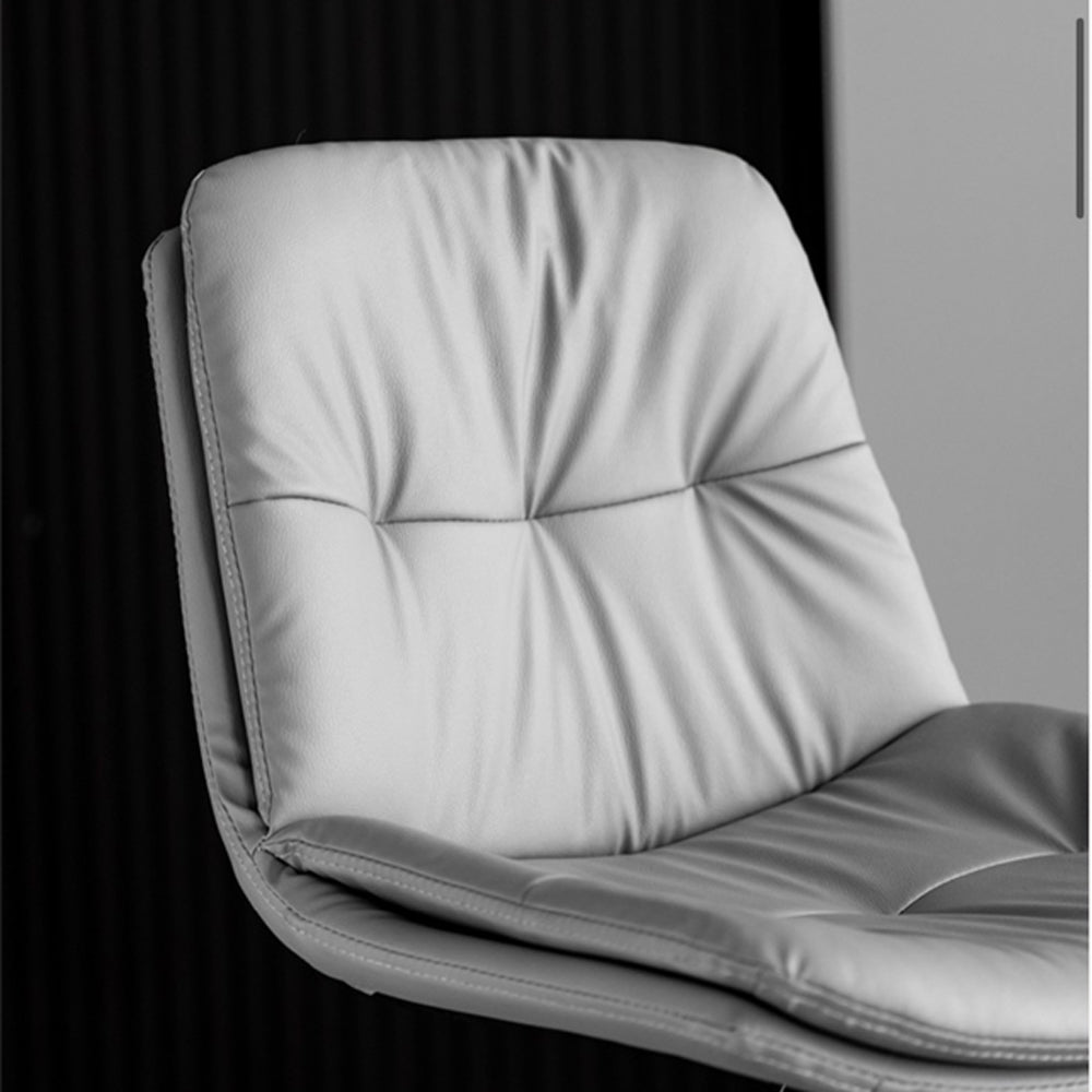 V255-8406-GREY-131088-04 Bar Stools Kitchen Bar Stool Leather Barstools Swivel Gas Lift Counter Chairs x2 BS8406 Grey - Image 1