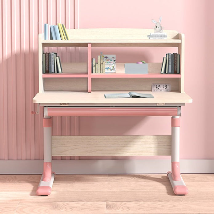 V255-ABS005PINK-202505051249-00 80cm Height Adjustable Children Kids Ergonomic Study Desk Only Pink - Image 1