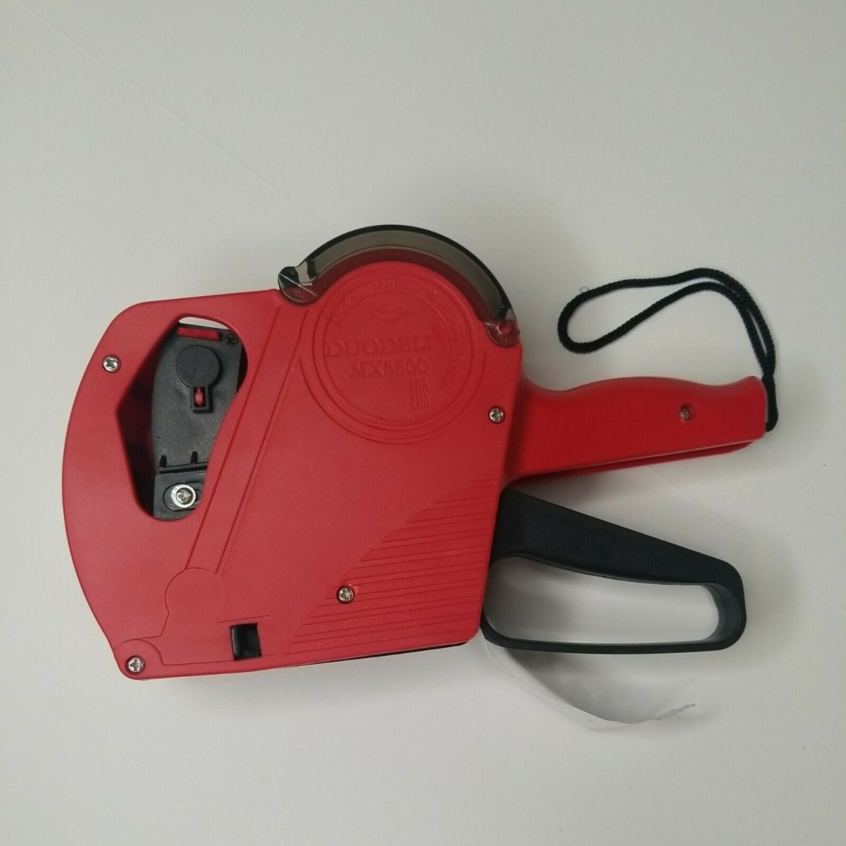 V255-DATEGUN-RED-52656-00 Price Tag Gun Labeller Pricing with 2 Rolls Labels and Inks Roller Machine Kit Red - Image 1