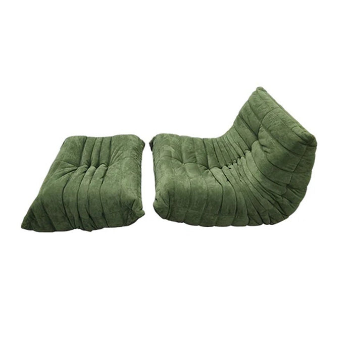 V255-MMC-GREEN-202507021046-00 High Back Single Fireside Togo Sofa Chair Cozy Lounge Chair with Ottoman High Density Sponge Multiple Colors Comfortable and Durable (Green) - Image 1
