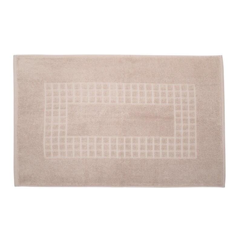 V262-CR-STK-014T-s-l1600-5-00 Microfiber Soft Non Slip Bath Mat Check Design (Taupe) - Image 1