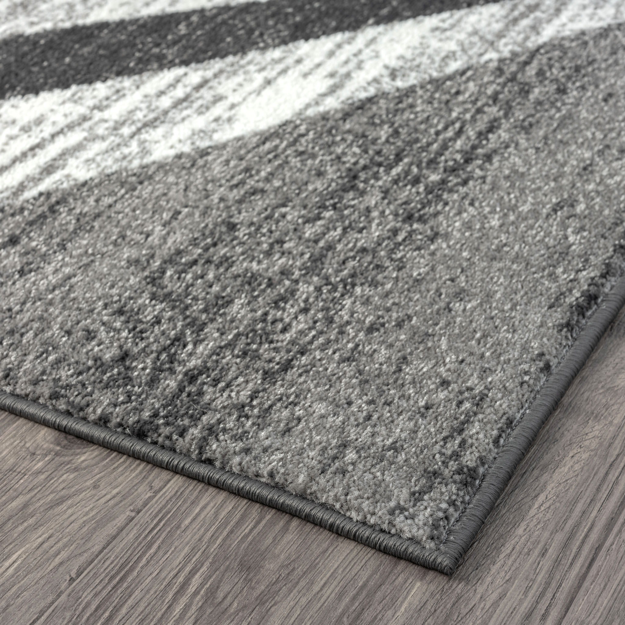 V262-LGH1602302317GRE-172769-00 Adore Geometric Textural Rug - Grey - 160x230 - Image 1
