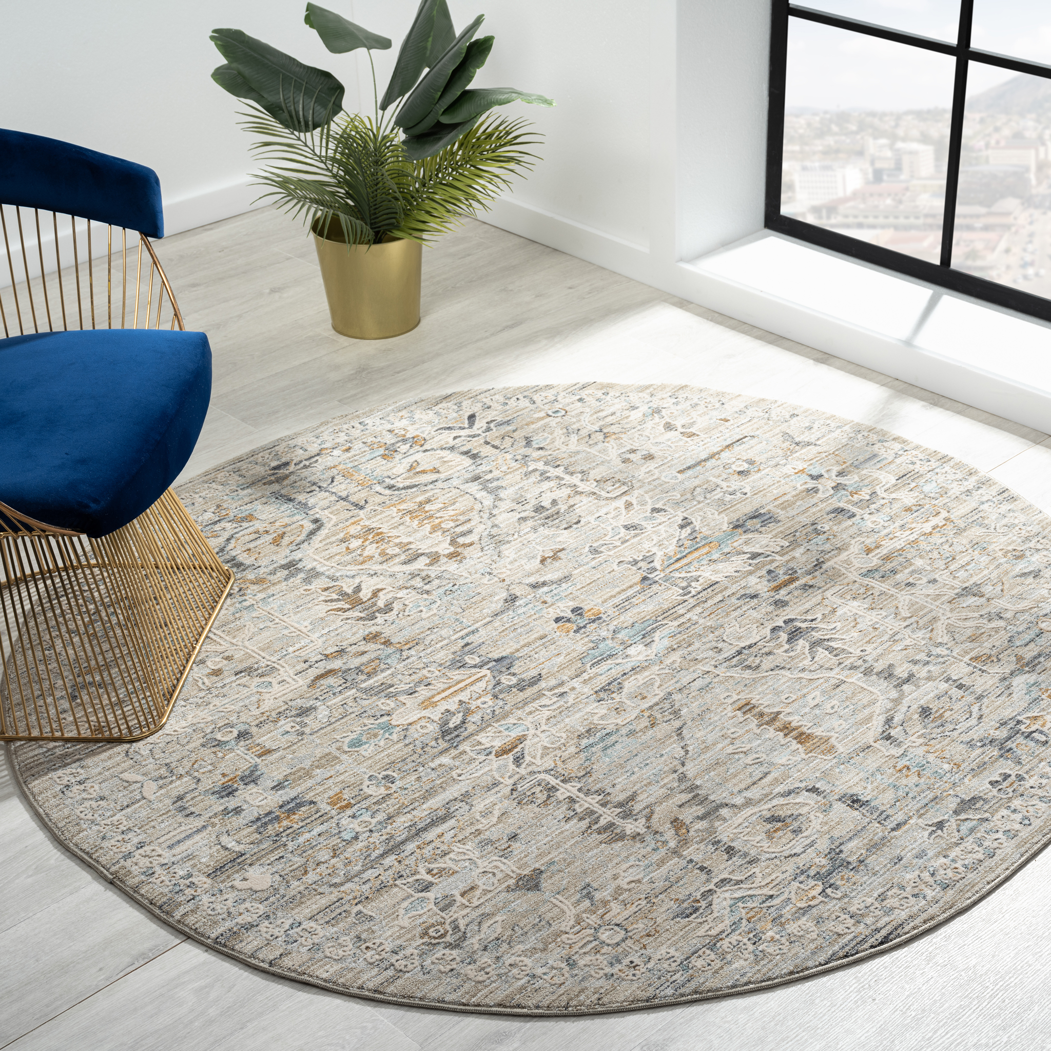 V262-LGH2002906755TAU-172683-00 Aubre Contemporary Area Rug - Taupe - 200x290 - Image 1