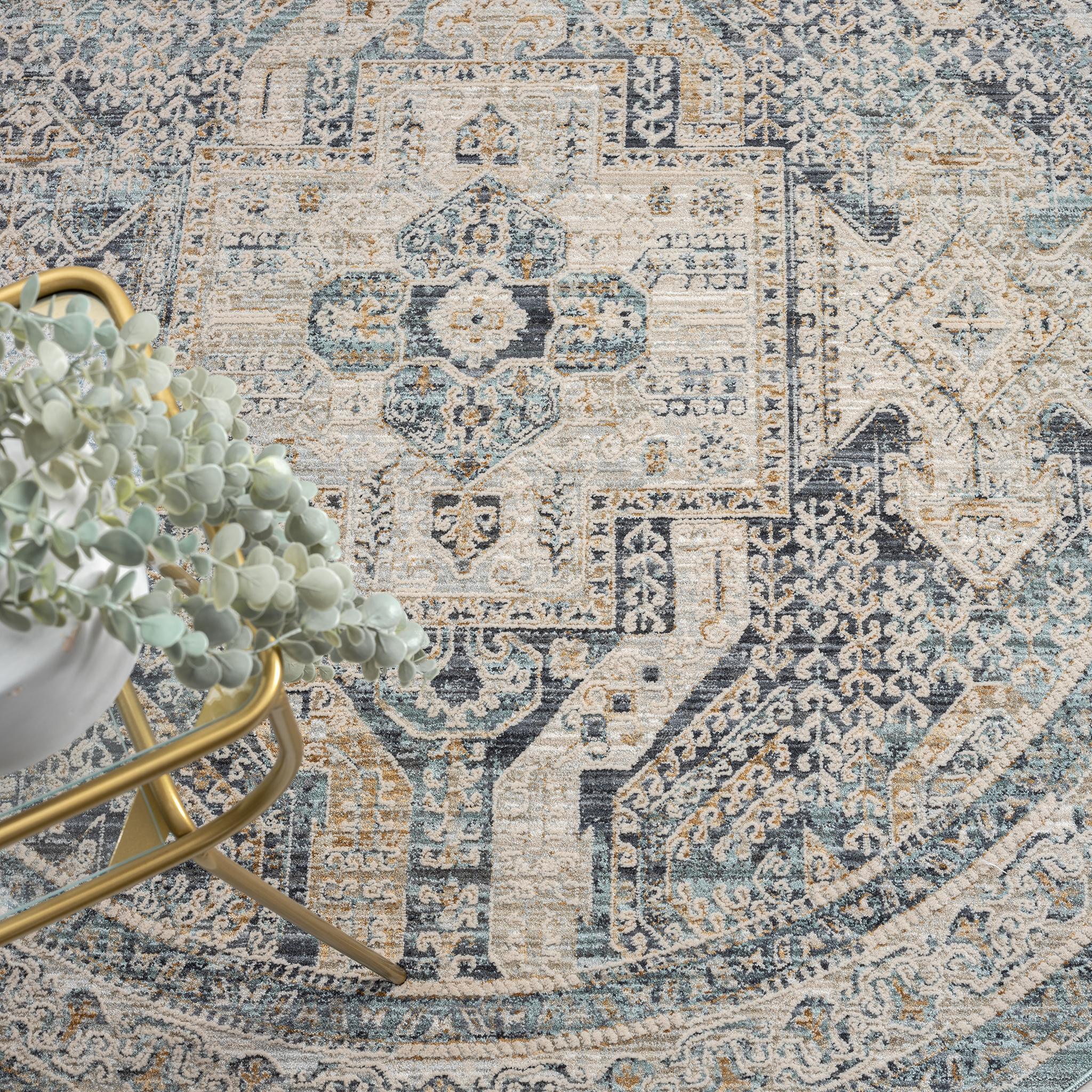 V262-LGH801506752CHA-172898-00 Aubre Contemporary Area Rug - Charcoal - 80x150 - Image 1