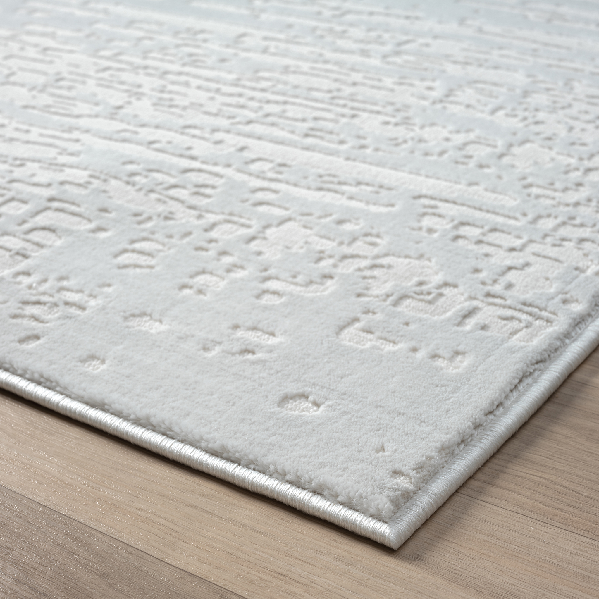 V262-LGH80300477PEA-172814-00 Grande Jacquard Rug - Pearl - 80x300 - Image 1