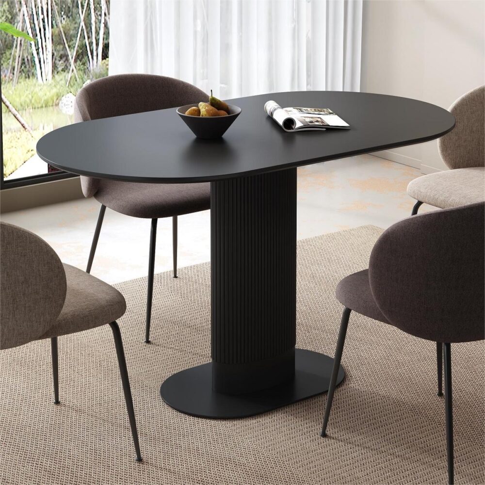 V264-DNT-415C-BLK-13M-167555-00 Clara Eclipse Oval Dining Table - Image 1