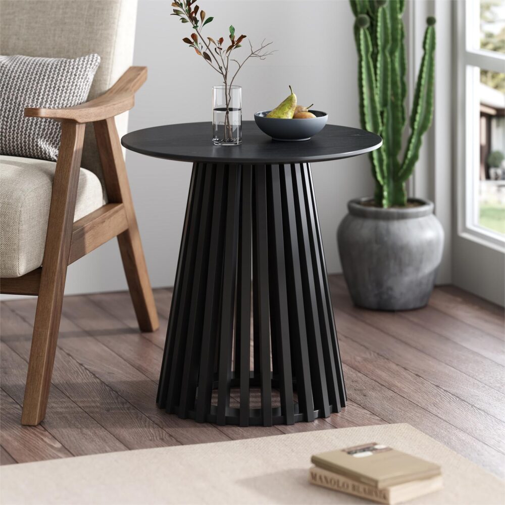 V264-TAB-732C-BLK-189420-00 Palmer Charcoal Chic Side Table - Image 1