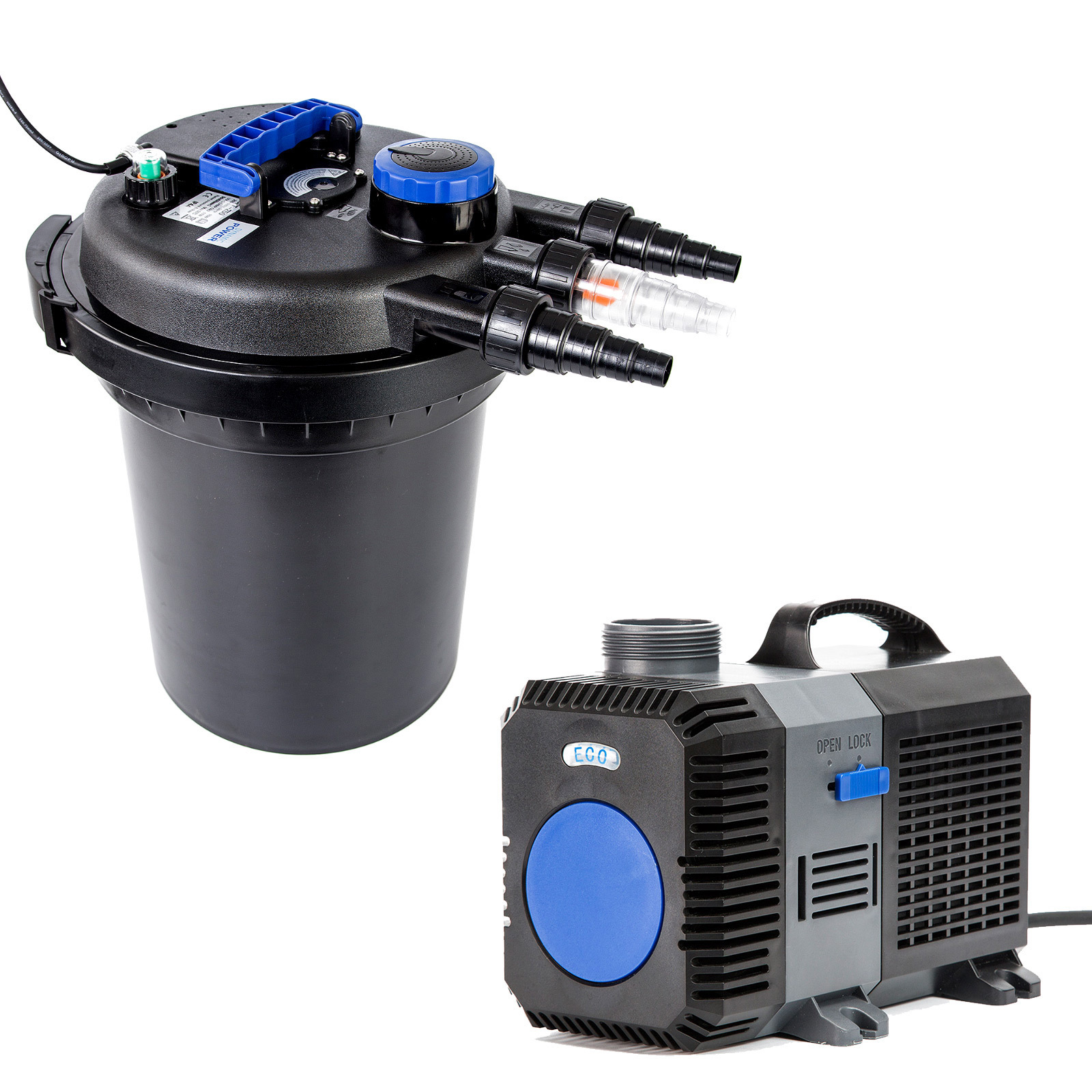 V274-AQ-CPF250-CTP16000-AQ-CPF250-CTP16000-00 Combo Aquarium Garden Filter 10000L/H + Submersible Water Pump 16000L/H - Image 1
