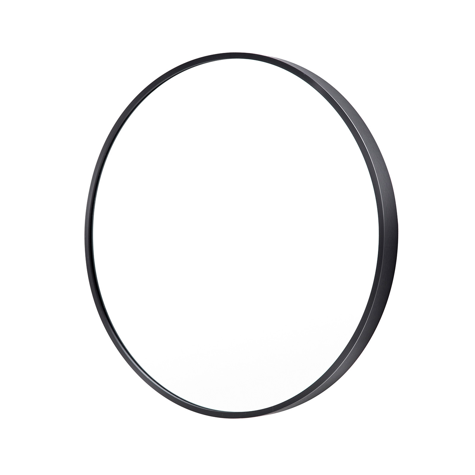 V274-FT-BM-ALUR-BK80-FT-BM-ALUR-BK80-00 Wall Mirror Round Aluminum Frame Bathroom 80cm BLACK - Image 1