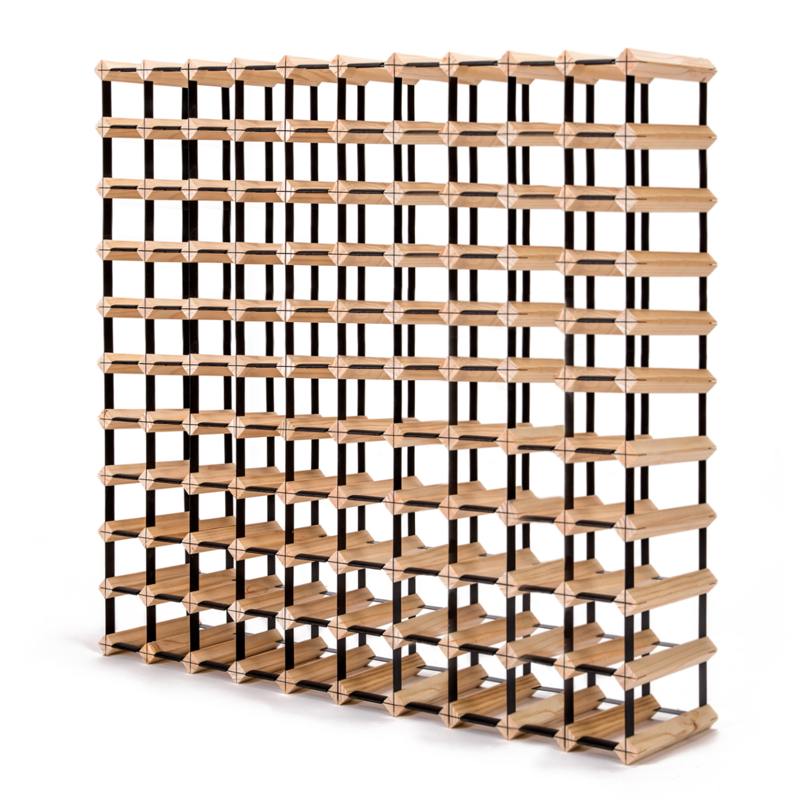 V274-FT-WWR09-110-202505211650-00 Timber Wine Rack Storage Cellar Organiser 110 Bottle - Image 1