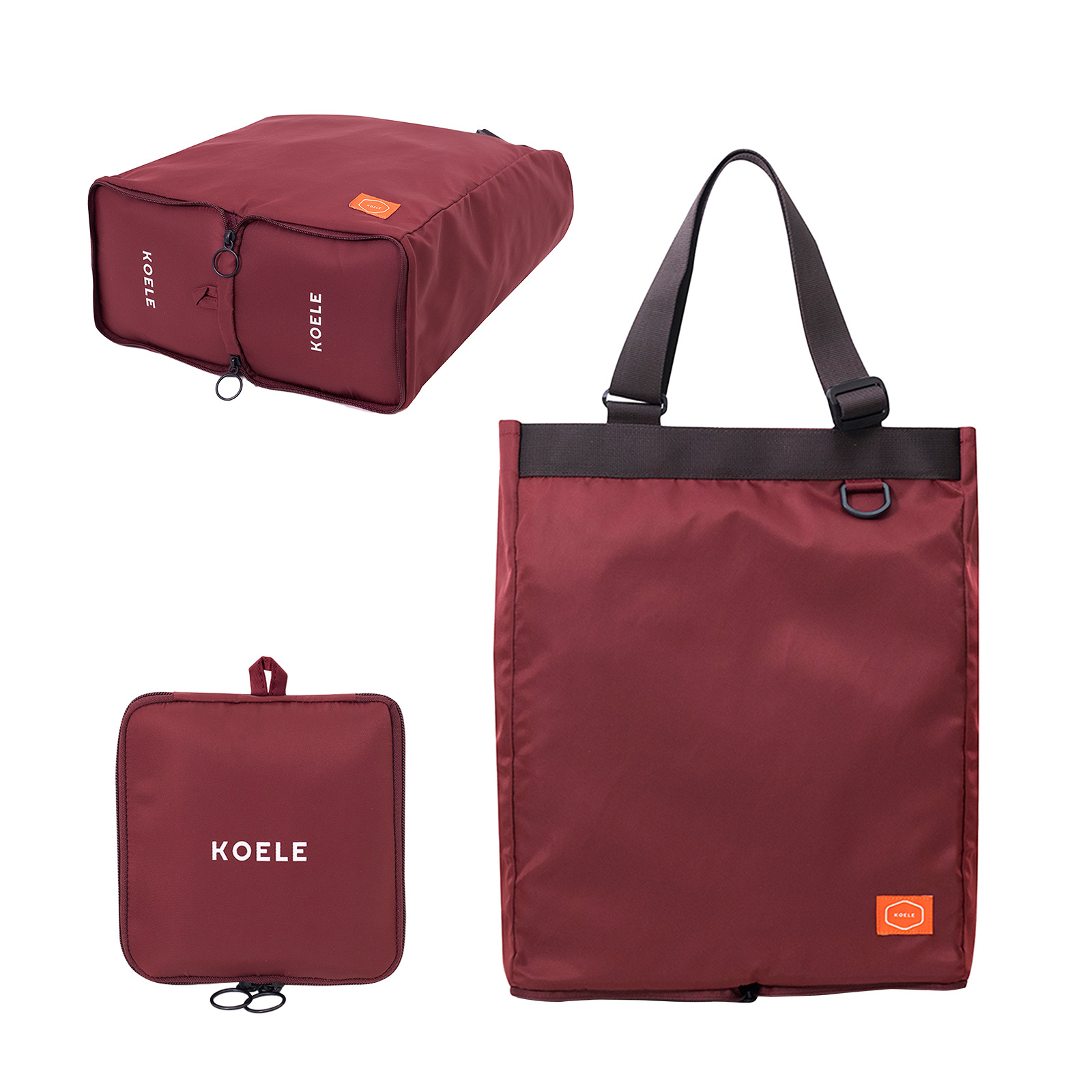 V274-GM-KOEBAG-SUDER-WINE-GM-KOEBAG-SUDER-WINE-00 Shopper Bag Tote Bag Foldable Travel Laptop Grocery Nylon KO-SHOULDER WINE - Image 1