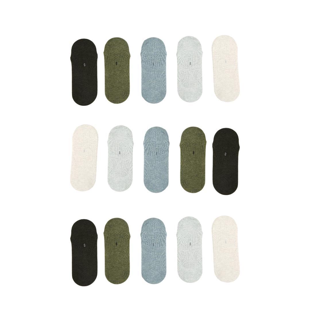 V274-GM-RXCNOS-M15-MUT-191496-00 15X Rexy Daily No Show Ankle Socks Medium Non-Slip Breathable MULTI COLOUR - Image 1