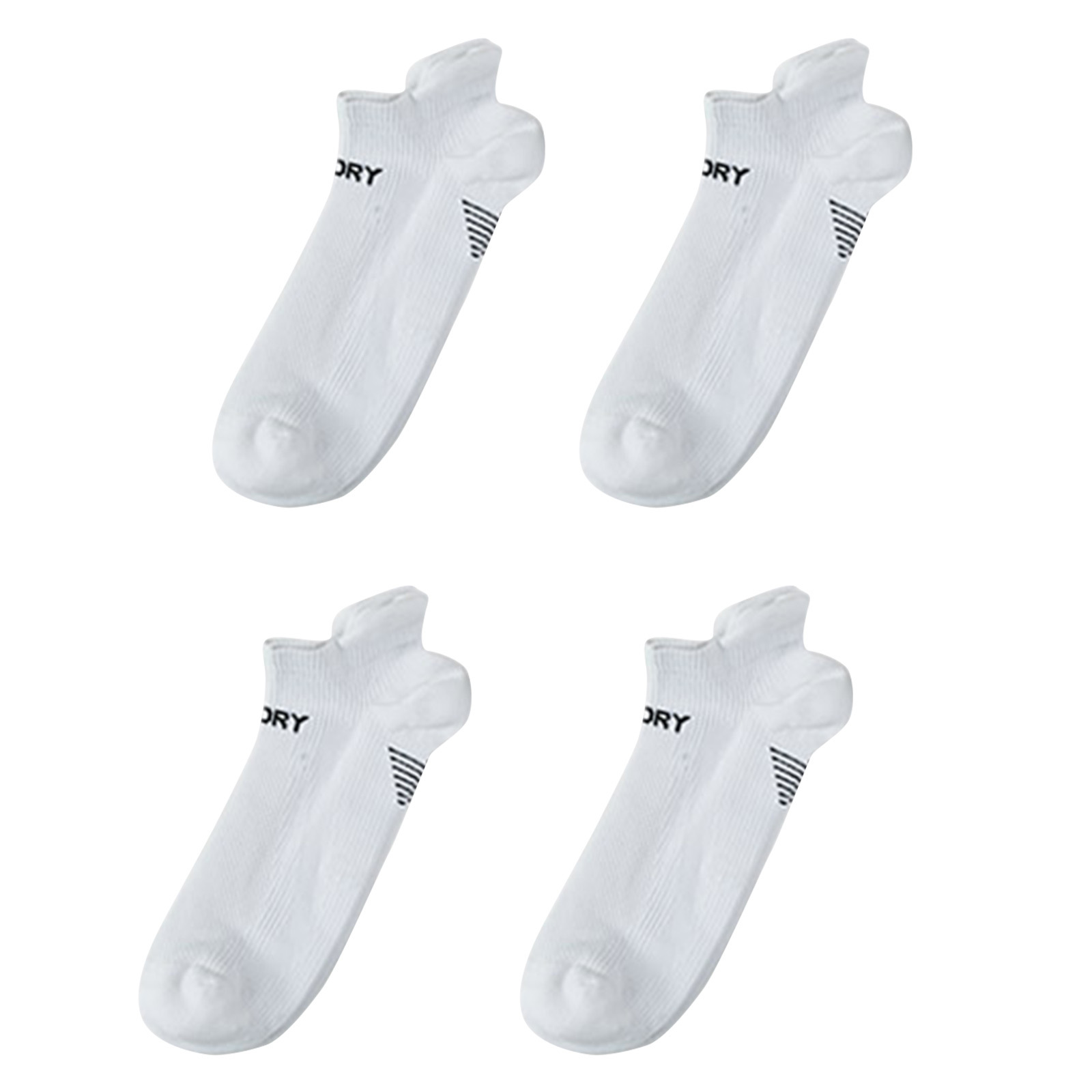 V274-GM-RXSPSK-L4-WH-GM-RXSPSK-L4-WH-00 4X Rexy Seamless Sport Sneakers Socks Large Non-Slip Heel Tab WHITE - Image 1