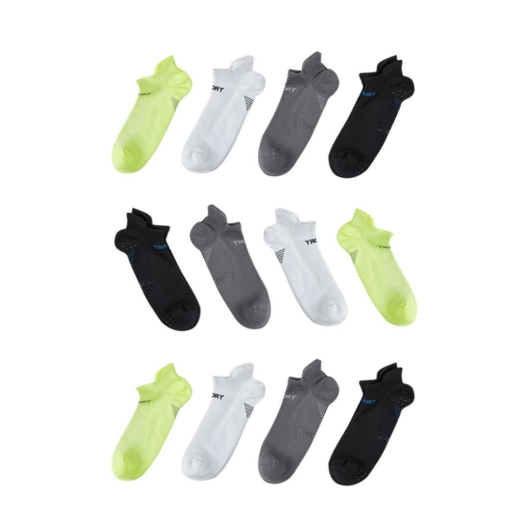 V274-GM-RXSPSK-M12-MUT-191510-00 12X Rexy Seamless Sport Sneakers Socks Medium Non-Slip Heel Tab MULTI COLOUR - Image 1