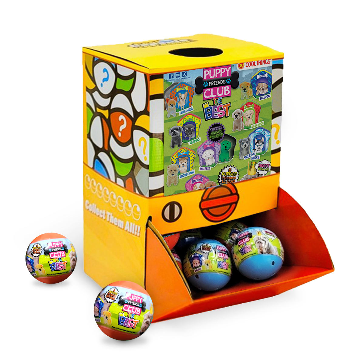 V274-TOY-KN-IGT-PUPHOME-50-208859-00 40X Puppy Club The Best Home Toy Capsules 50mm Collectible Gacha in Display Box - Image 1