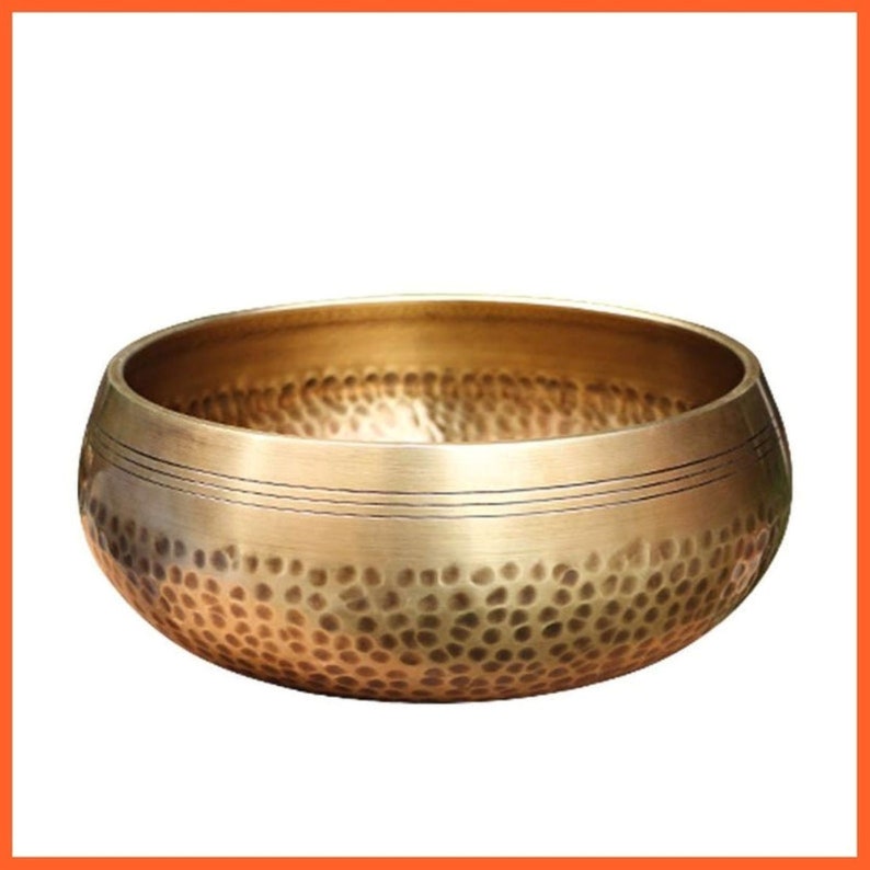 V277-SBNTGB-190217-00 Singing bowl Nepalese Tibetan genuine 592g bowl 12 cm size includes genuine wand - Image 1