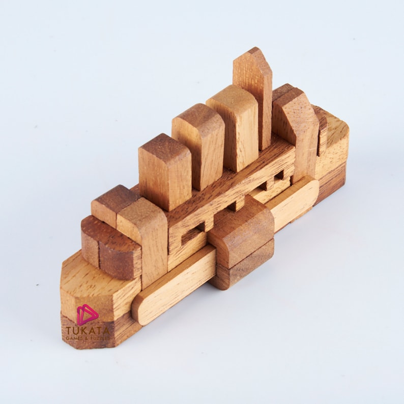 V277-SBP-190263-00 Ship boat Puzzle - 3D Interlocking boat wooden puzzle. - Image 1