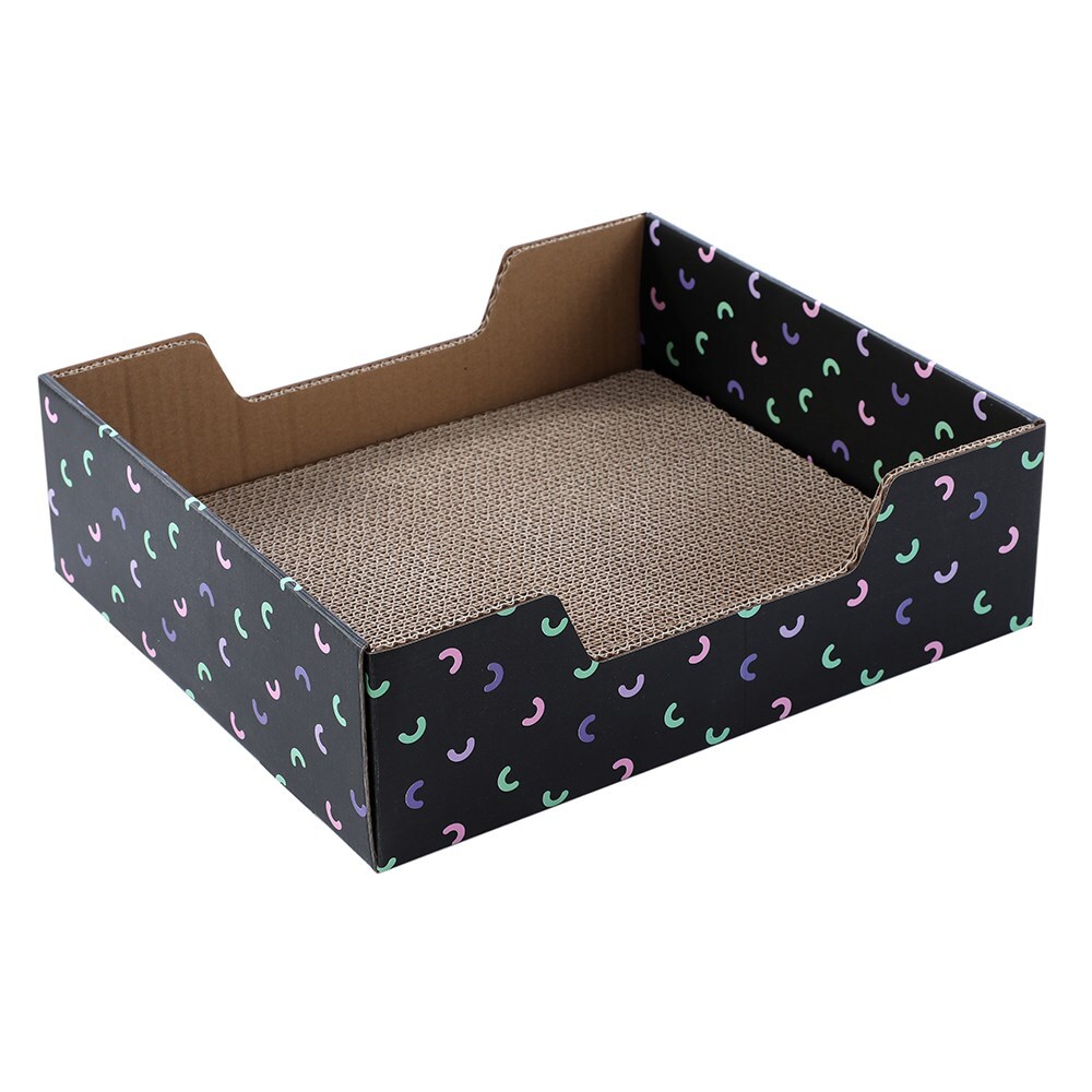 V278-2-X-10850-CAT-BOARD-BOX-66449-00 2 x Kitten Cat Scratch Pad Corrugated Card Board Toy Play Best Scratcher Mat - Image 1