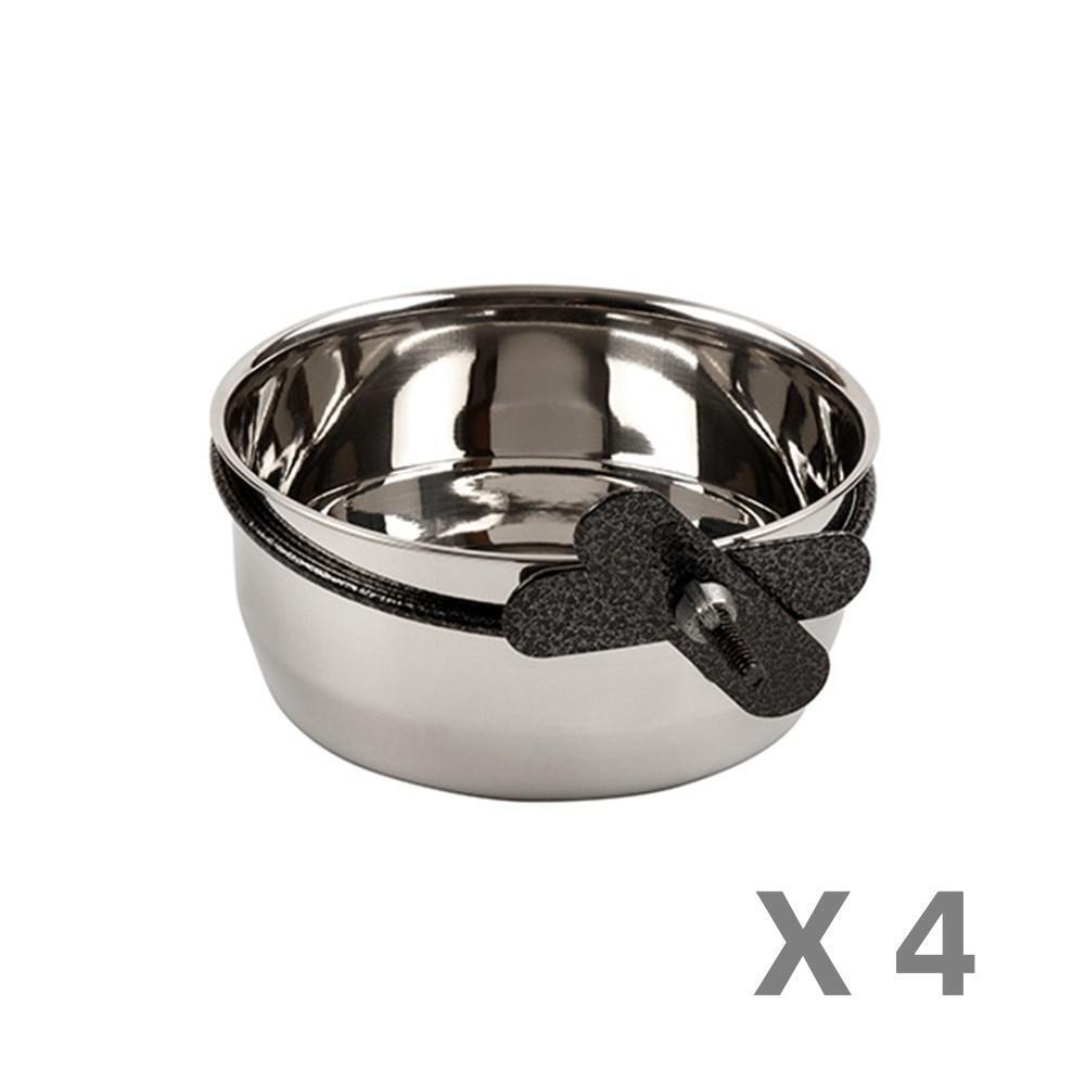 V278-4-X-69048-BOWL-130170-00 YES4PETS 4 x Medium Pet Rabbit Bird Parrot Dog Cat Water Food Bowl Feeder Chicken Poultry Coop Cup 620 ml - Image 1