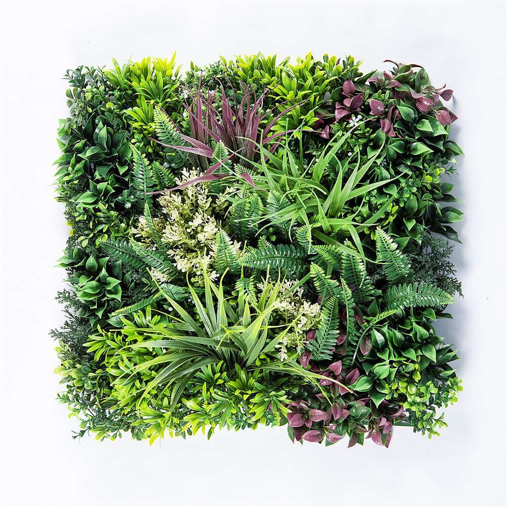 V278-4-X-CCGK004-C-RHEA-141993-00 YES4HOMES 4 Artificial Plant Wall Grass Panels Vertical Garden Foliage Tile Fence 50X50 CM - Image 1