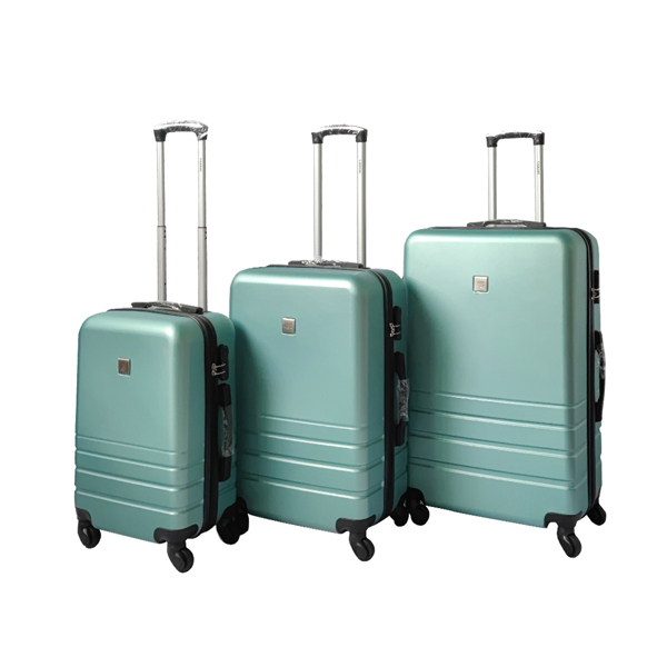 V278-67350-LUG-3SET-GREEN-NE-70630-00 YES4HOMES ABS Luggage Suitcase Set 3 Code Lock Travel Carry Bag Trolley Green 50/60/70 - Image 1