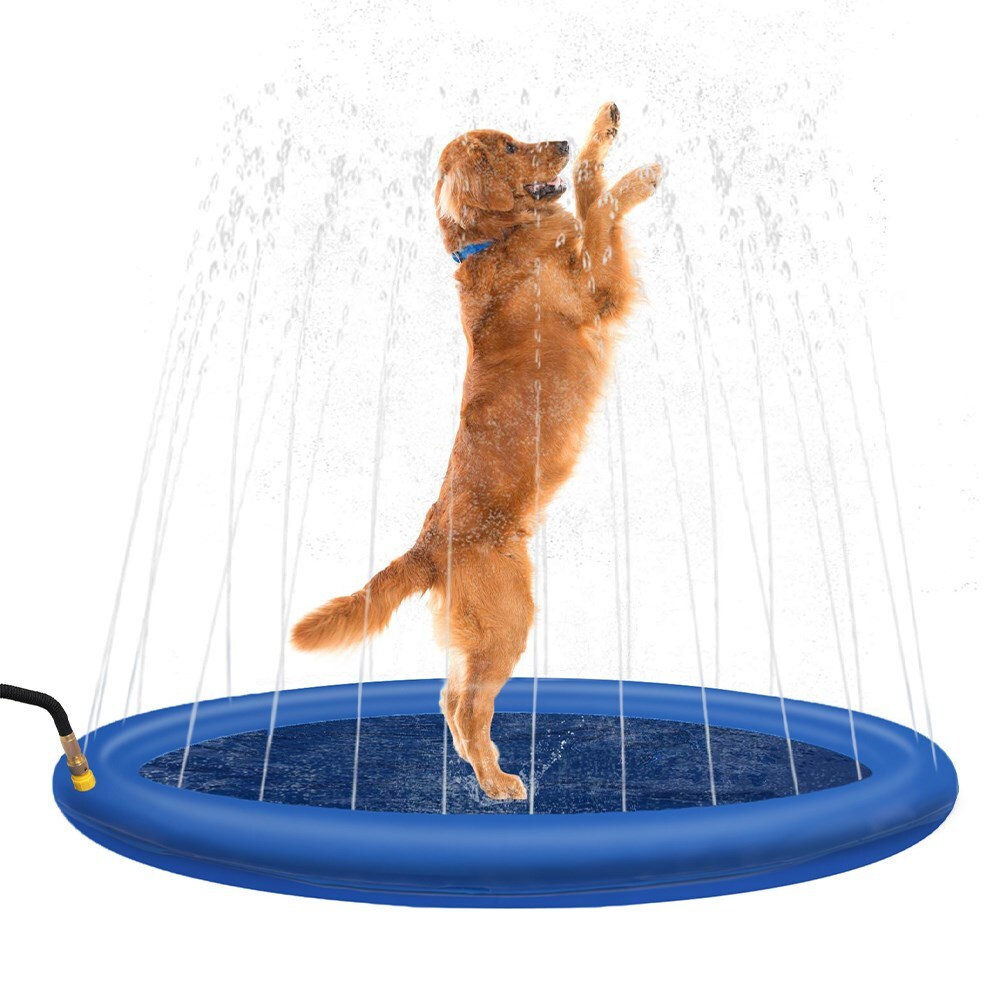 V278-98356-PET-SPRINKLER-PAD-98465-00 100cm Pet Sprinkler Water Splash Pad Dog/Cat Cooling Pond/Outdoor Toy - Image 1
