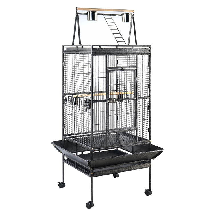 V278-B005-1-85638-00 YES4PETS 174 cm Large Bird Budgie Cage Parrot Aviary With Metal Tray and Wheel - Image 1