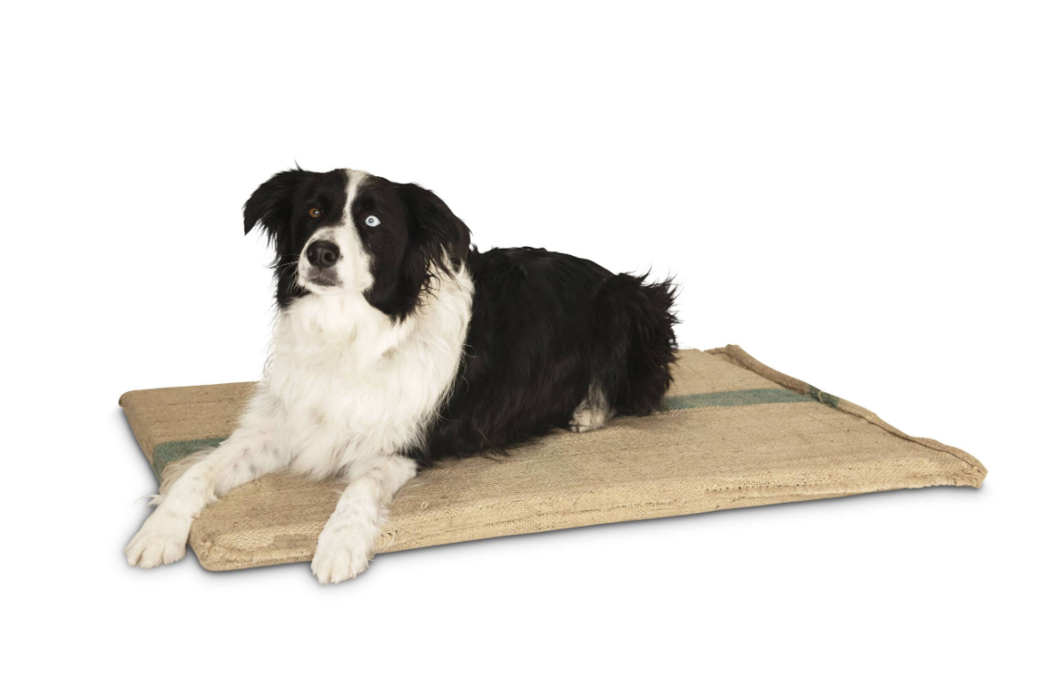 V278-HESSIANBED-85627-00 YES4PETS Large Hessian Pet Dog Puppy Bed Mat Pad House Kennel Cushion With Foam - Image 1